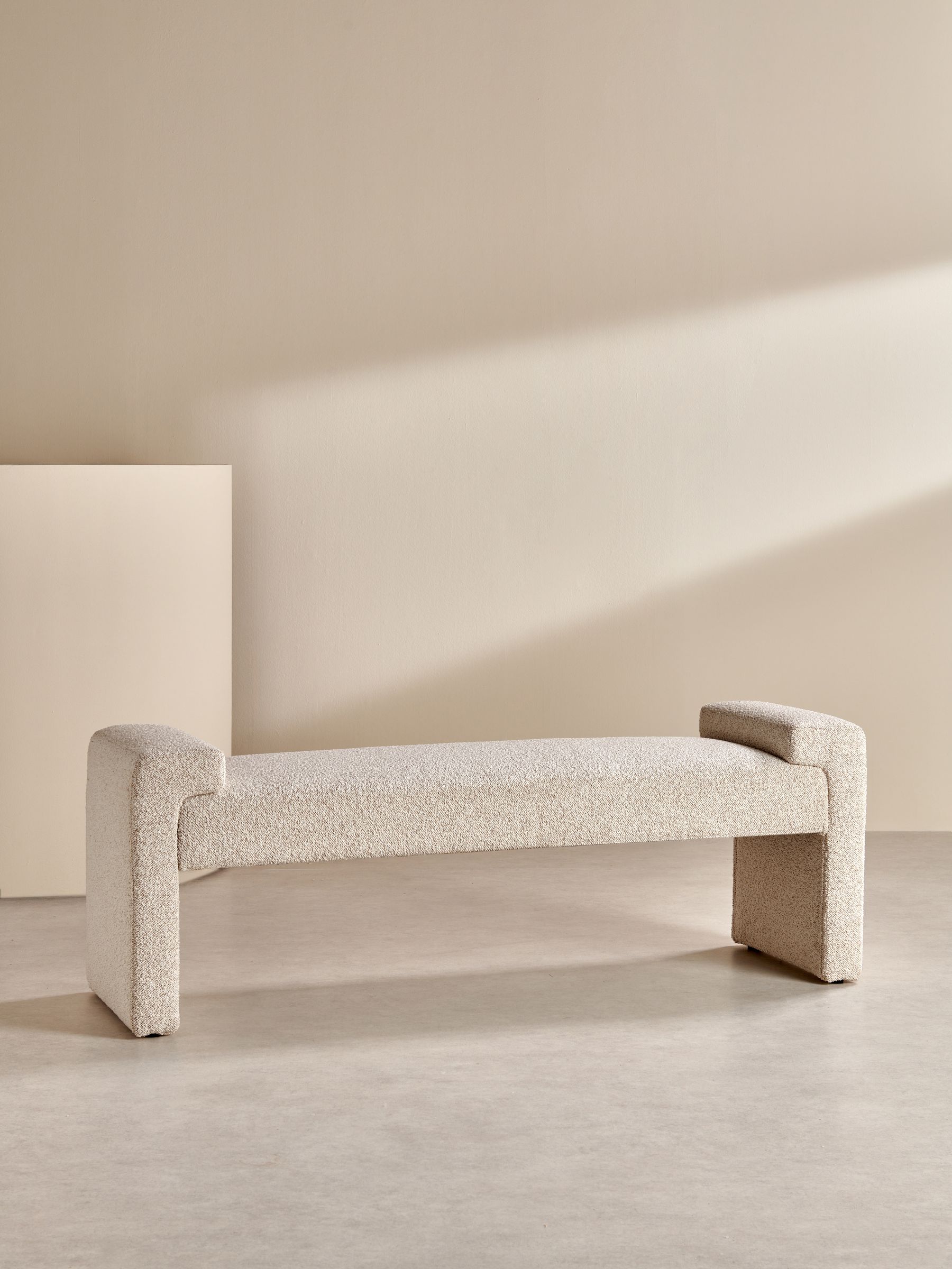 Brixton Bench in Off White Pax Boucle - Image 2 of 7
