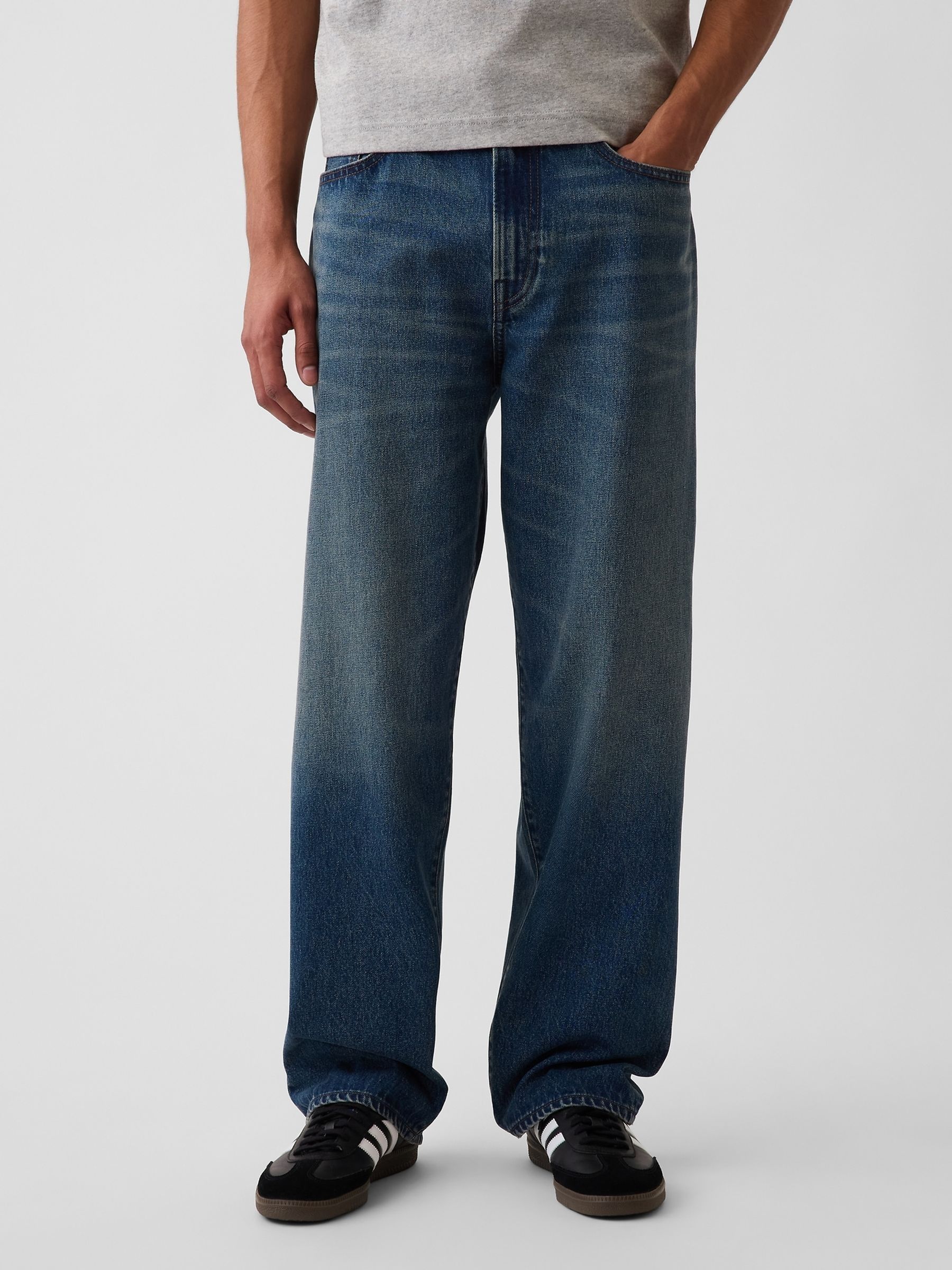 Medium Wash Baggy Jeans - Image 1 of 6 Medium Wash Baggy Jeans - Image 1 of 6