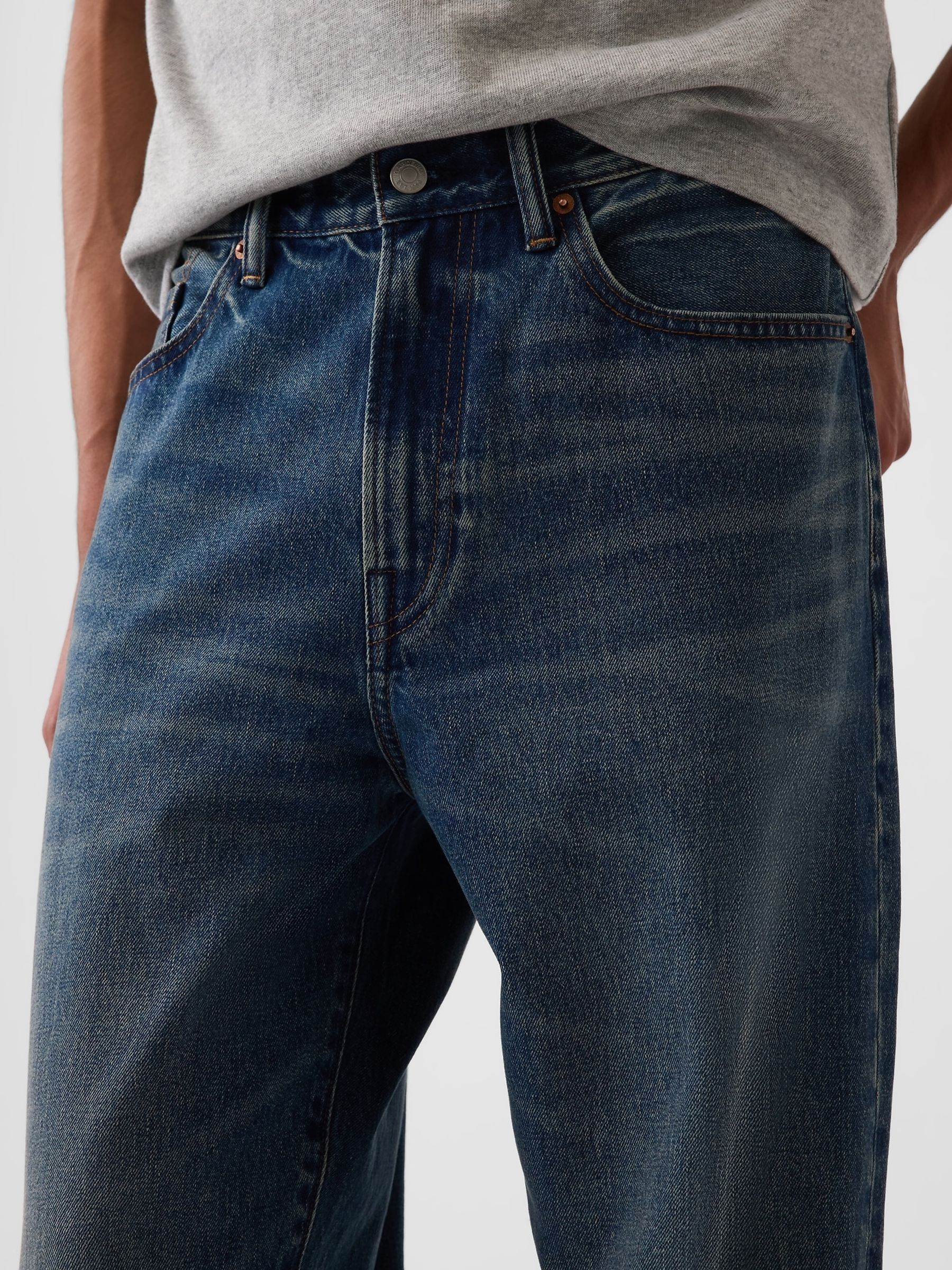 Medium Wash Baggy Jeans - Image 5 of 6