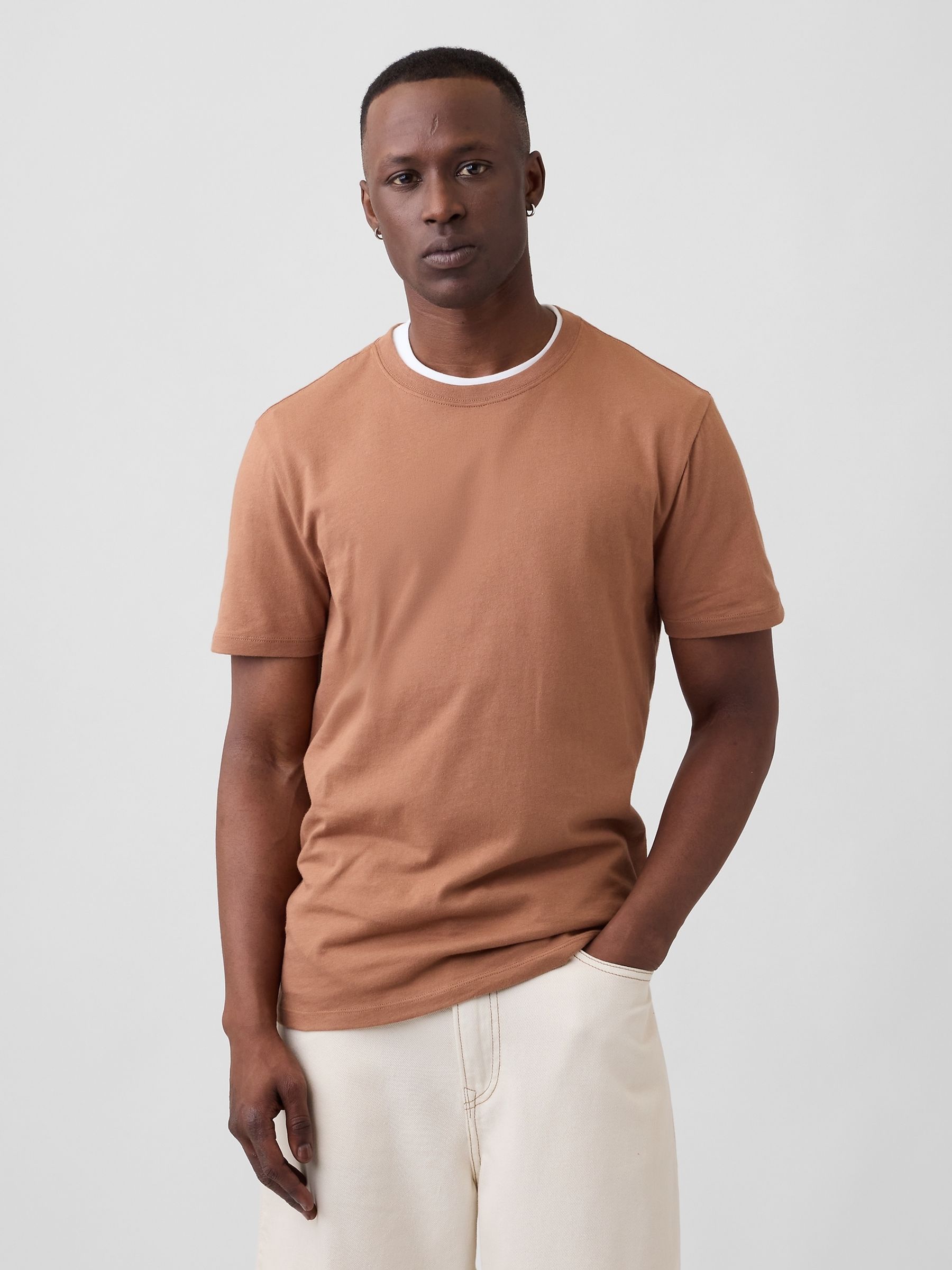 Orange Everyday Soft Crew Neck T-Shirt - Image 1 of 5
