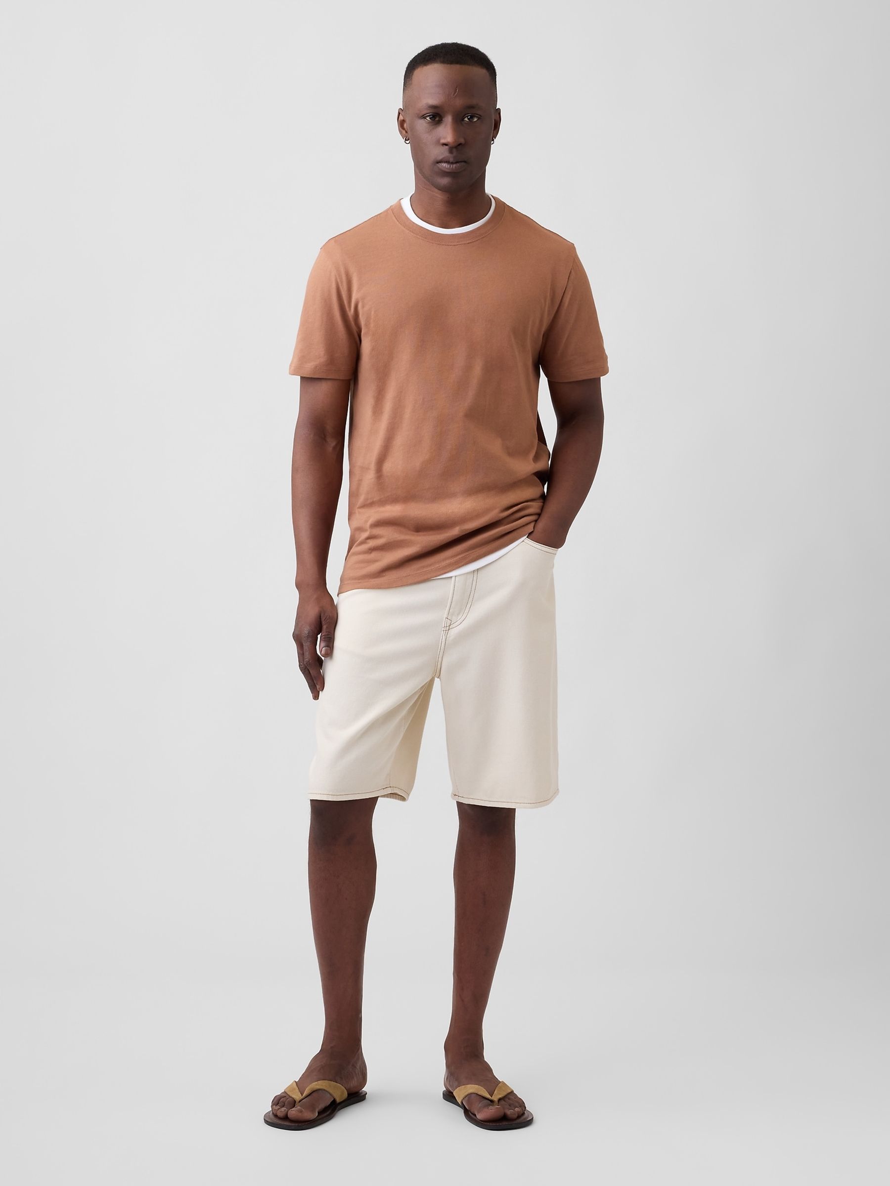 Orange Everyday Soft Crew Neck T-Shirt - Image 3 of 5
