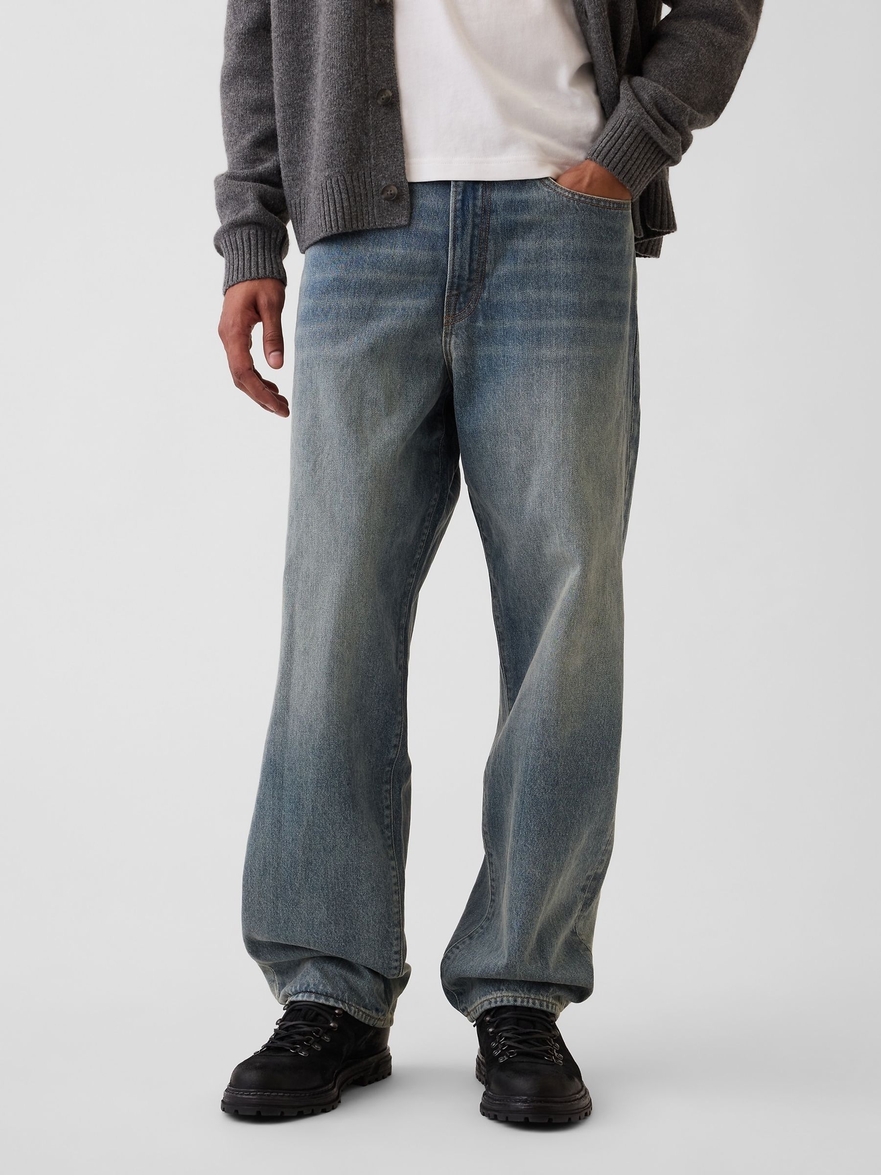 Faded Blue Baggy Jeans - Image 1 of 6