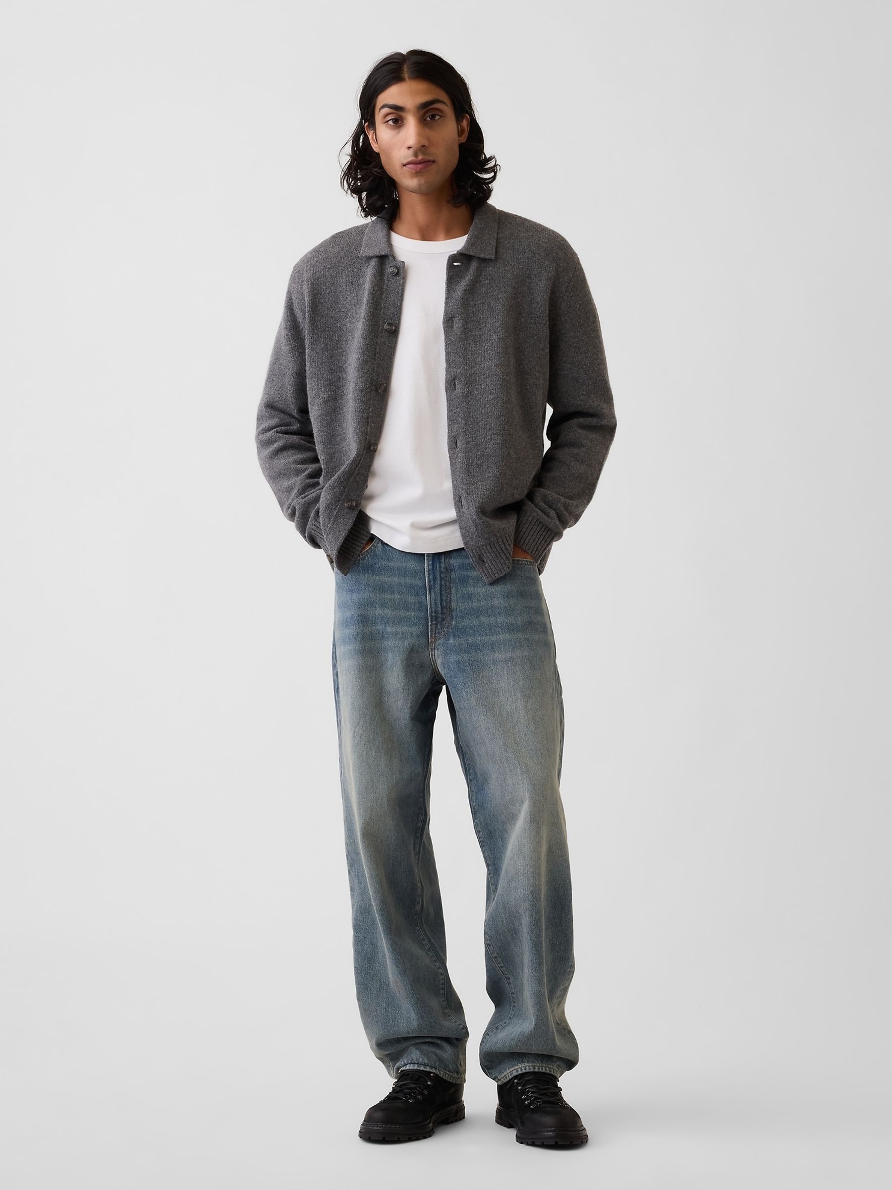 Faded Blue Baggy Jeans - Image 4 of 6