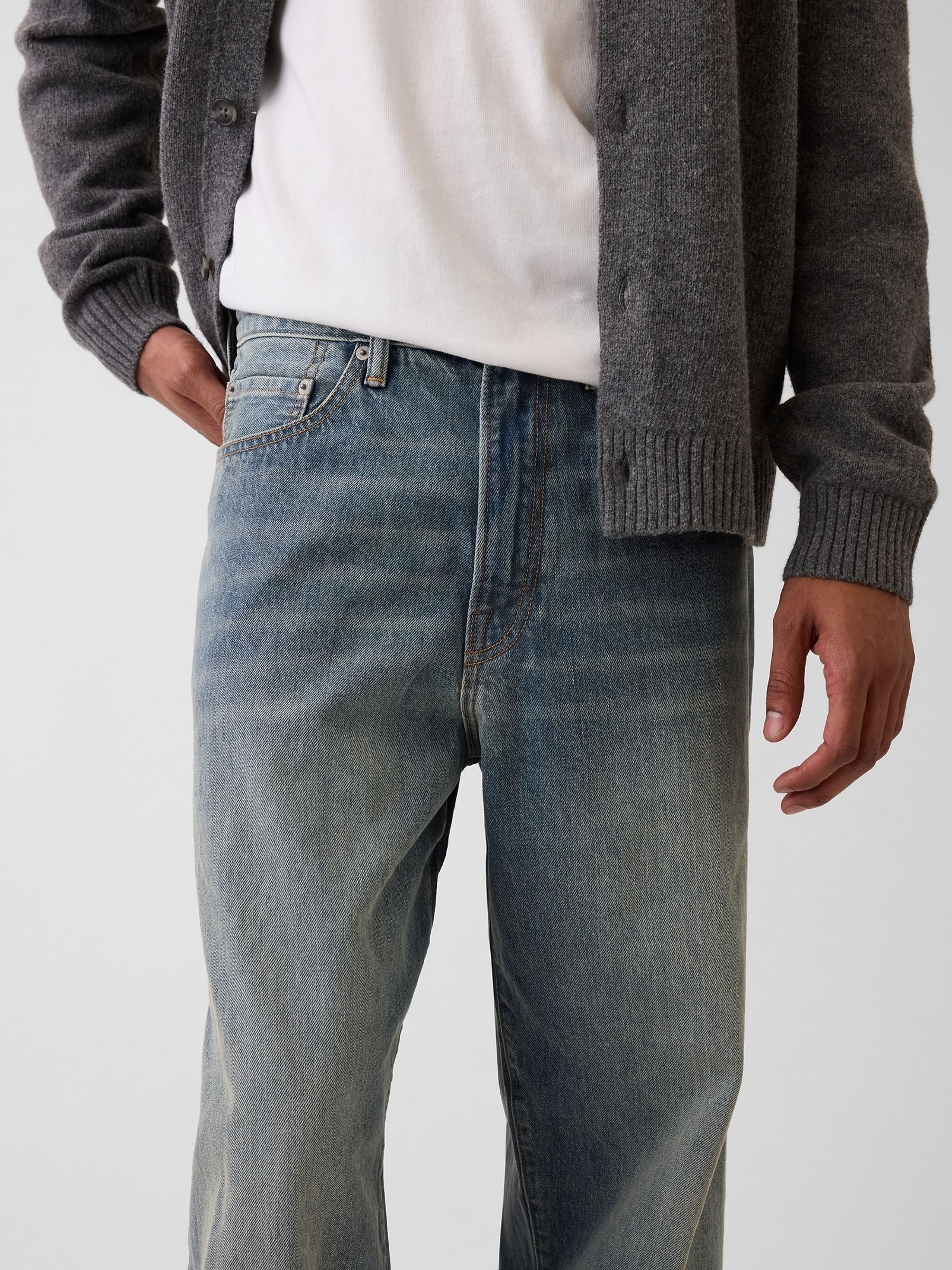 Faded Blue Baggy Jeans - Image 5 of 6