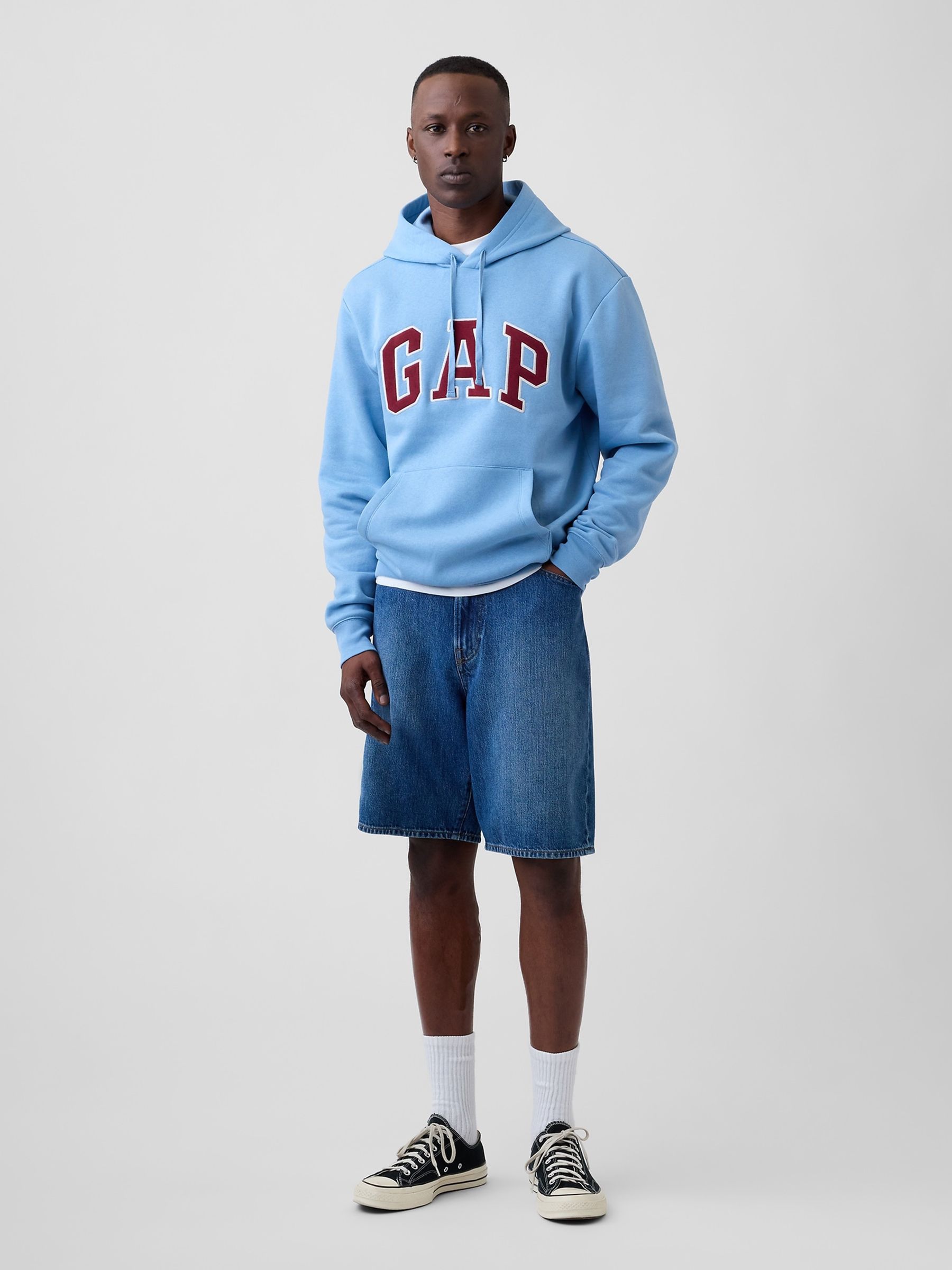 Blue/Burgundy VintageSoft Arch Logo Hoodie - Image 3 of 4