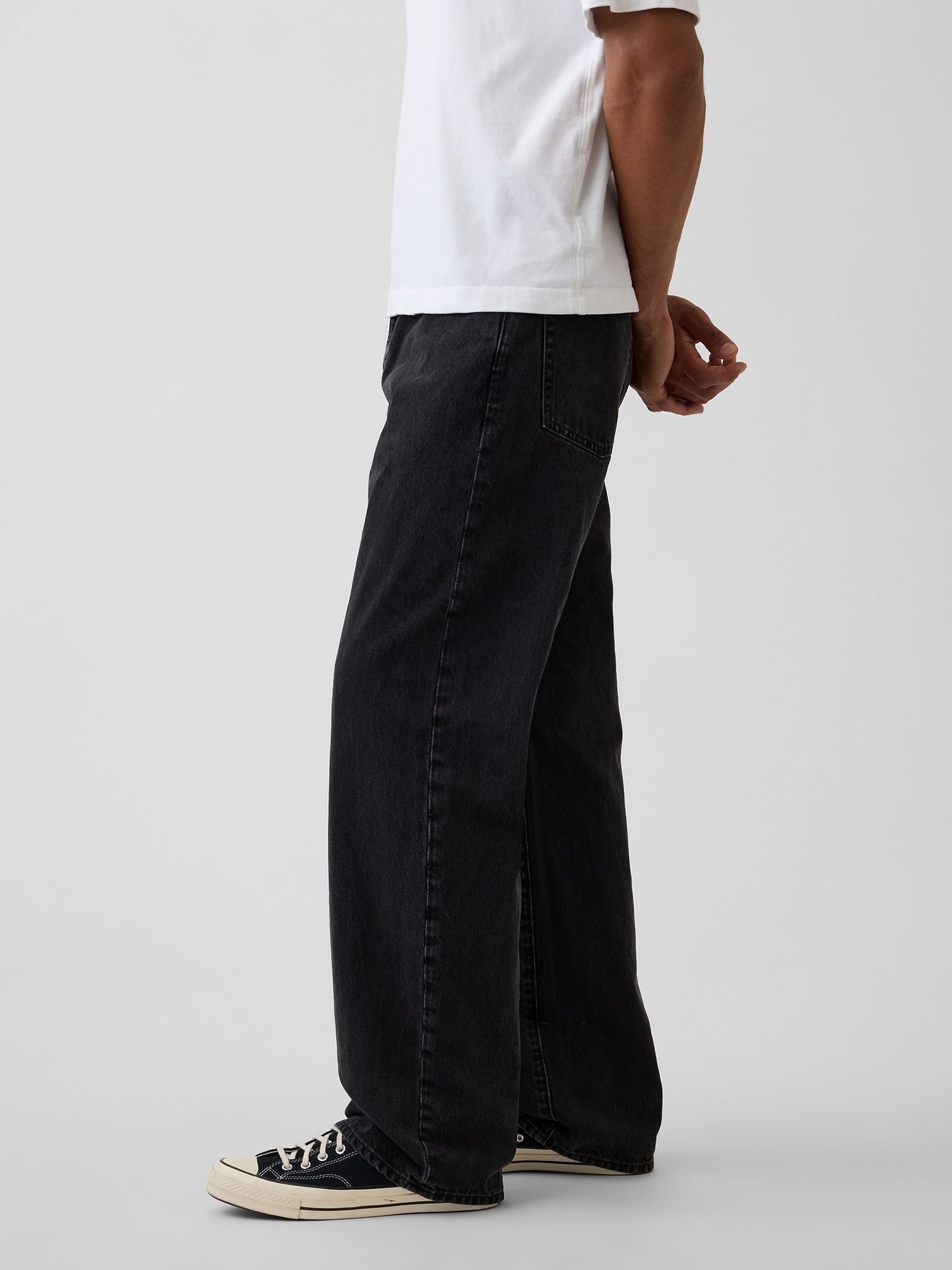 Black 90s Loose Jeans - Image 3 of 5