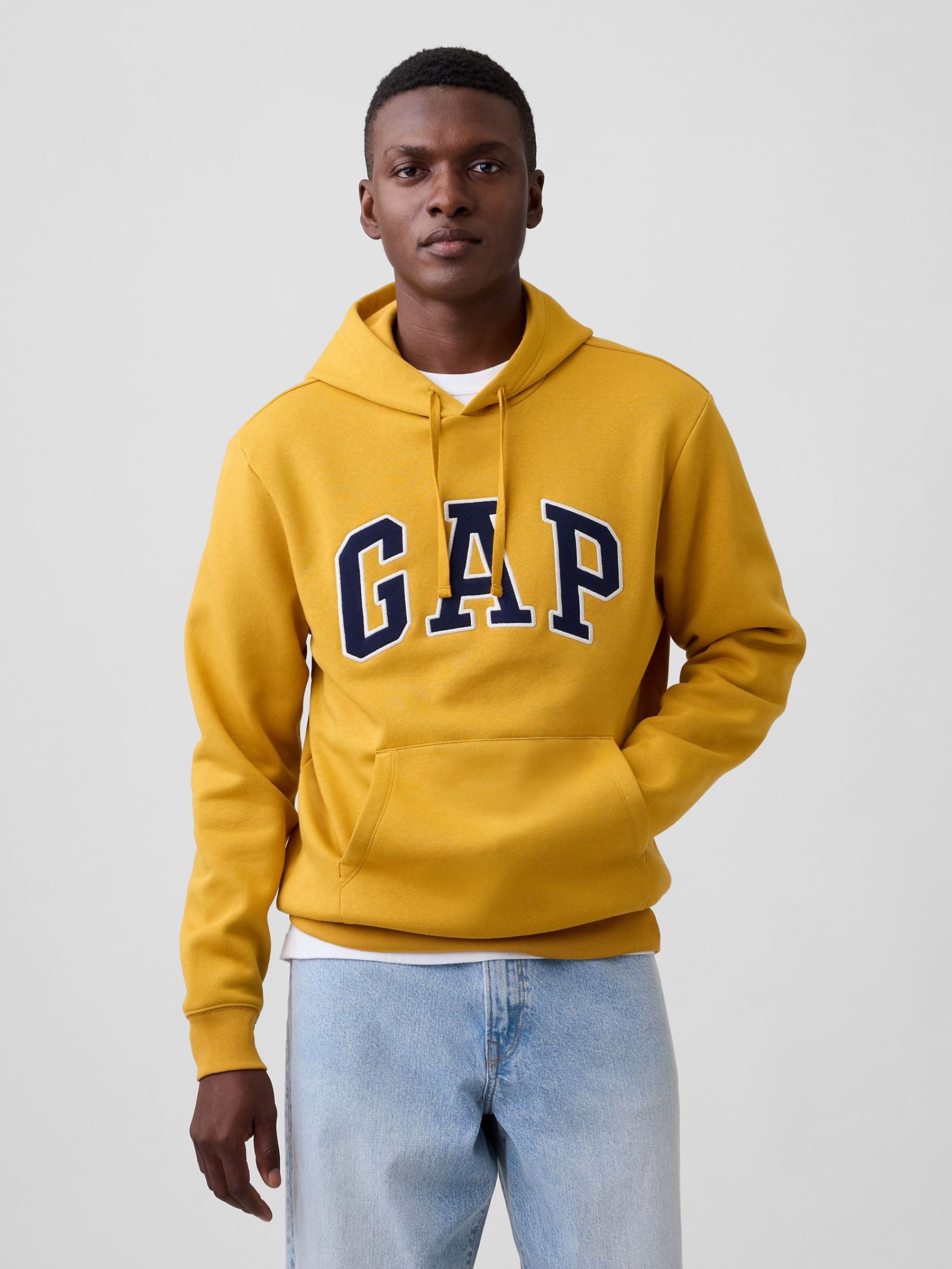 Yellow Relaxed Logo Hoodie - Image 1 of 4