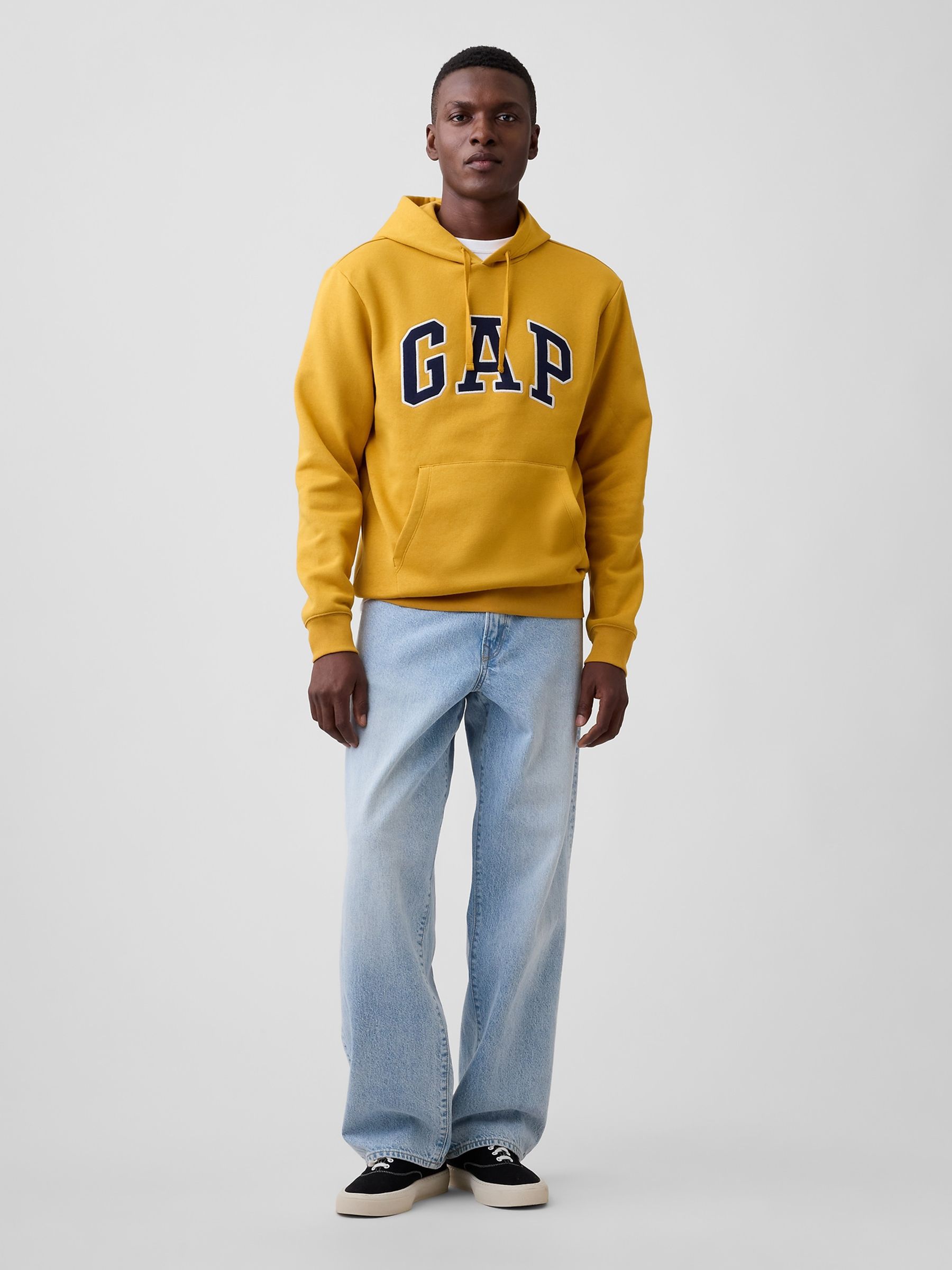 Yellow Relaxed Logo Hoodie - Image 3 of 4