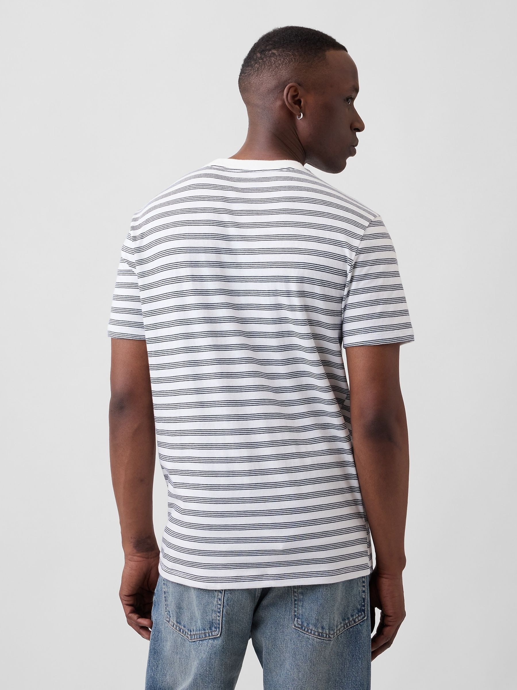 White/Black Everyday Soft Crew Neck T-Shirt - Image 2 of 5