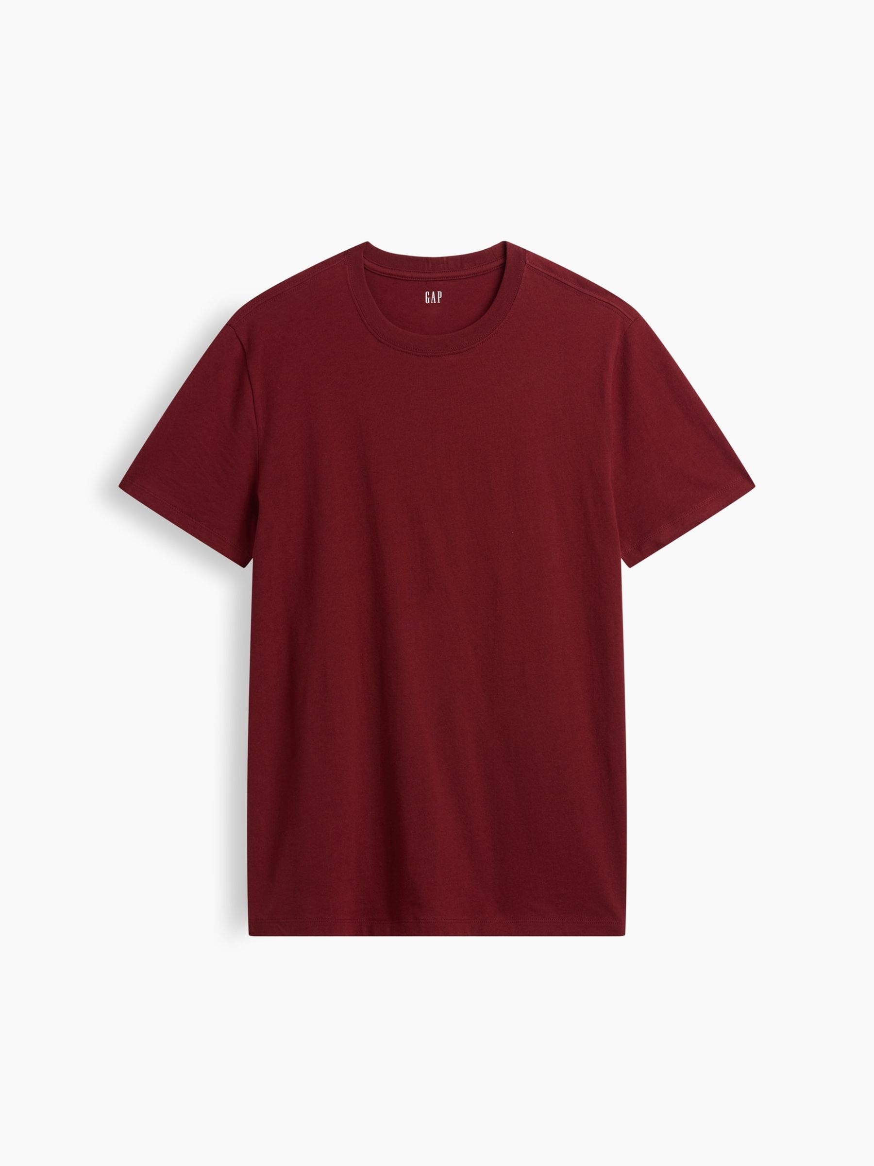 Burgundy Red Everyday Soft Crew Neck T-Shirt - Image 4 of 5