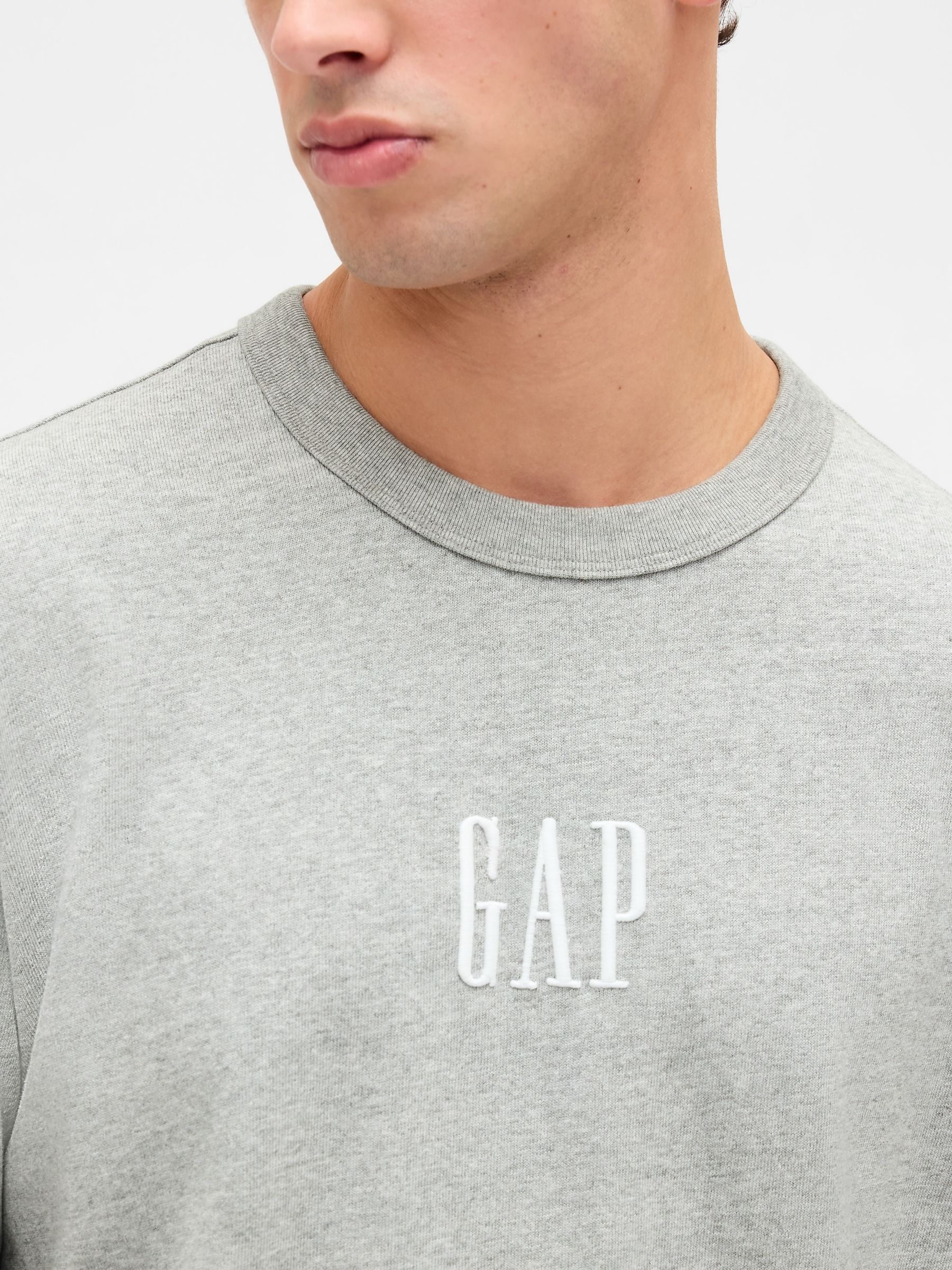 Grey Logo Long Sleeve T-Shirt - Image 4 of 4 Grey Logo Long Sleeve T-Shirt - Image 4 of 4