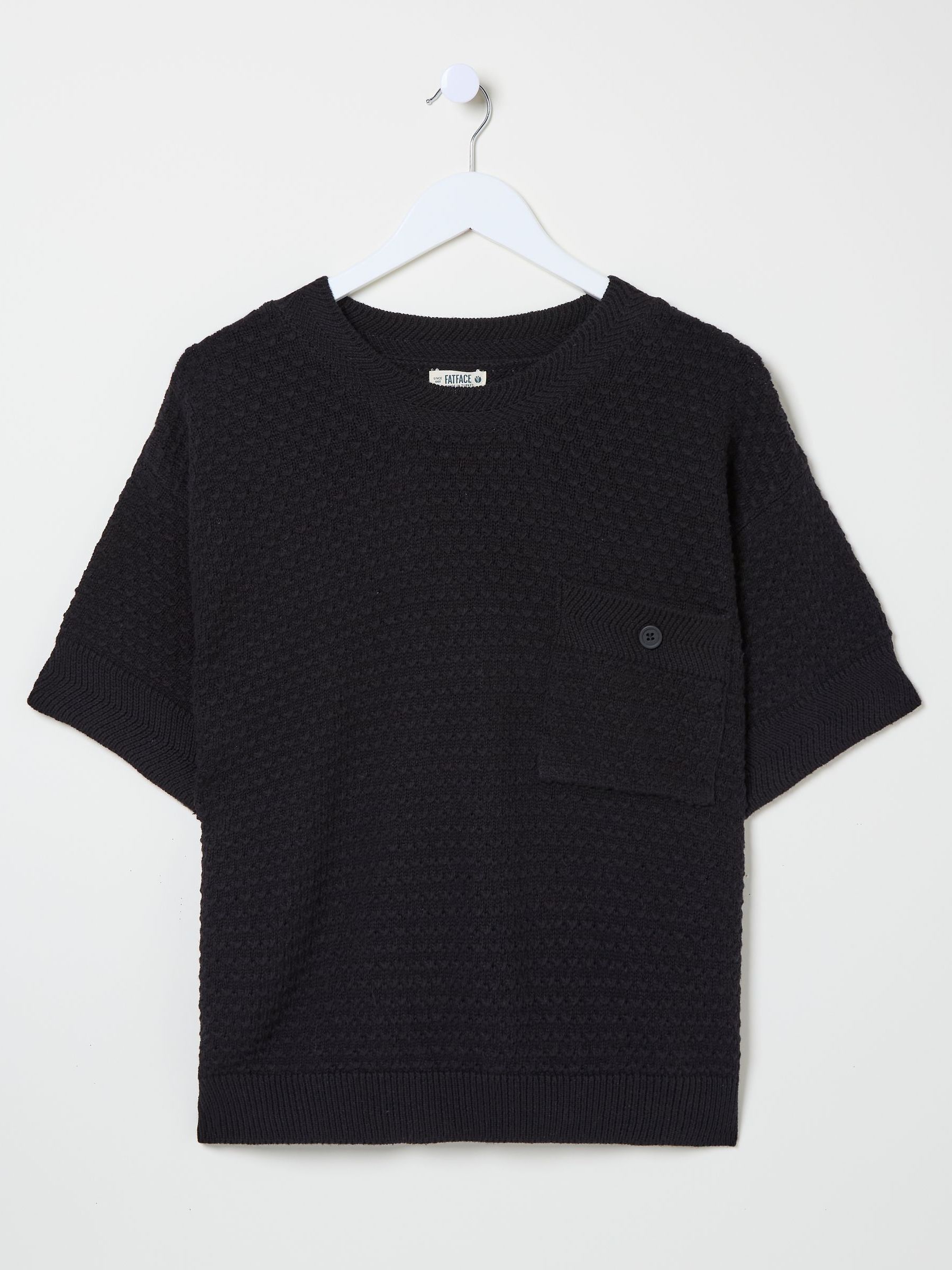 Black Sania Textured T-Shirt - Image 6 of 6 Black Sania Textured T-Shirt - Image 6 of 6