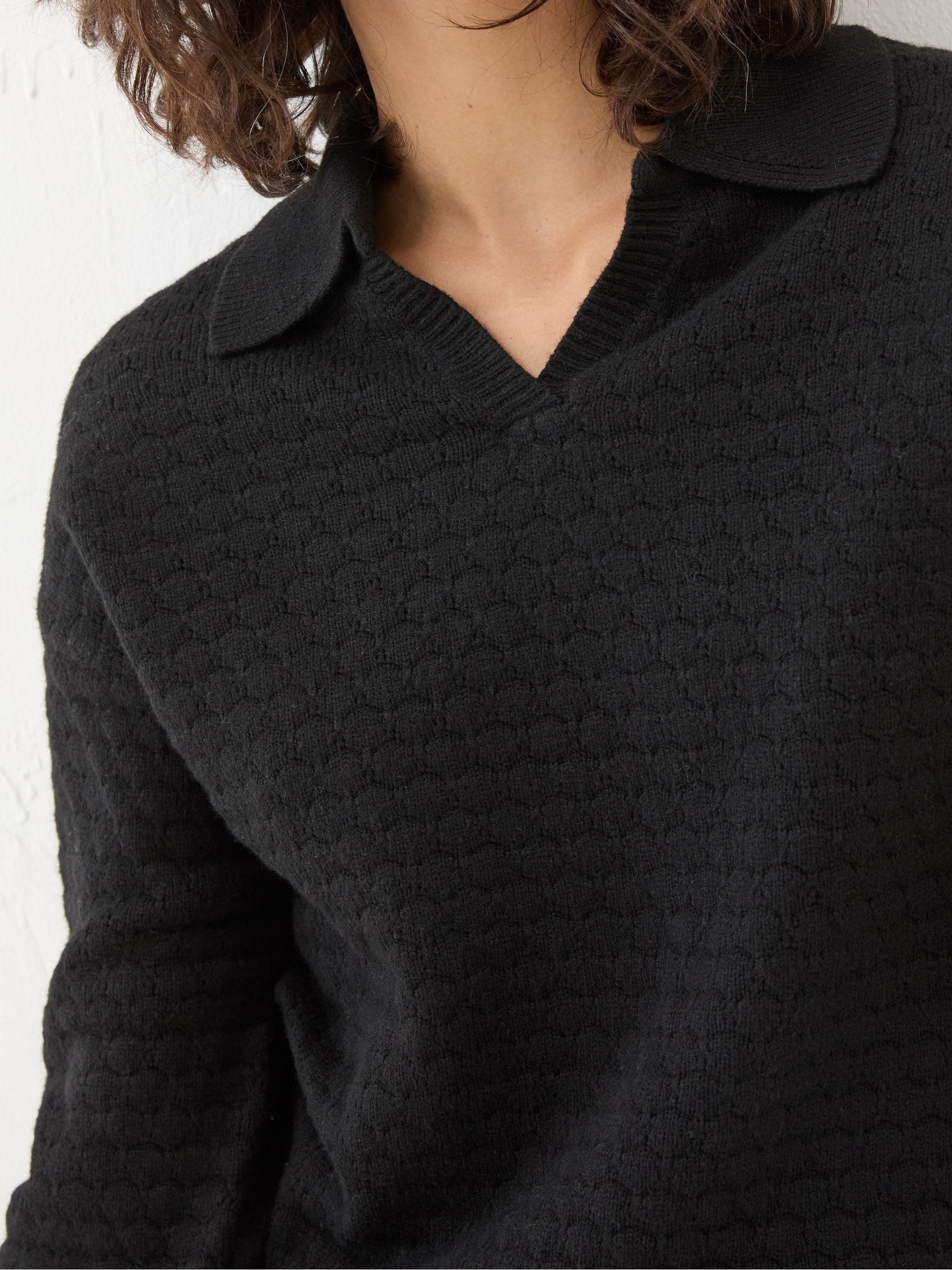 Black Bea Collar Jumper - Image 4 of 5