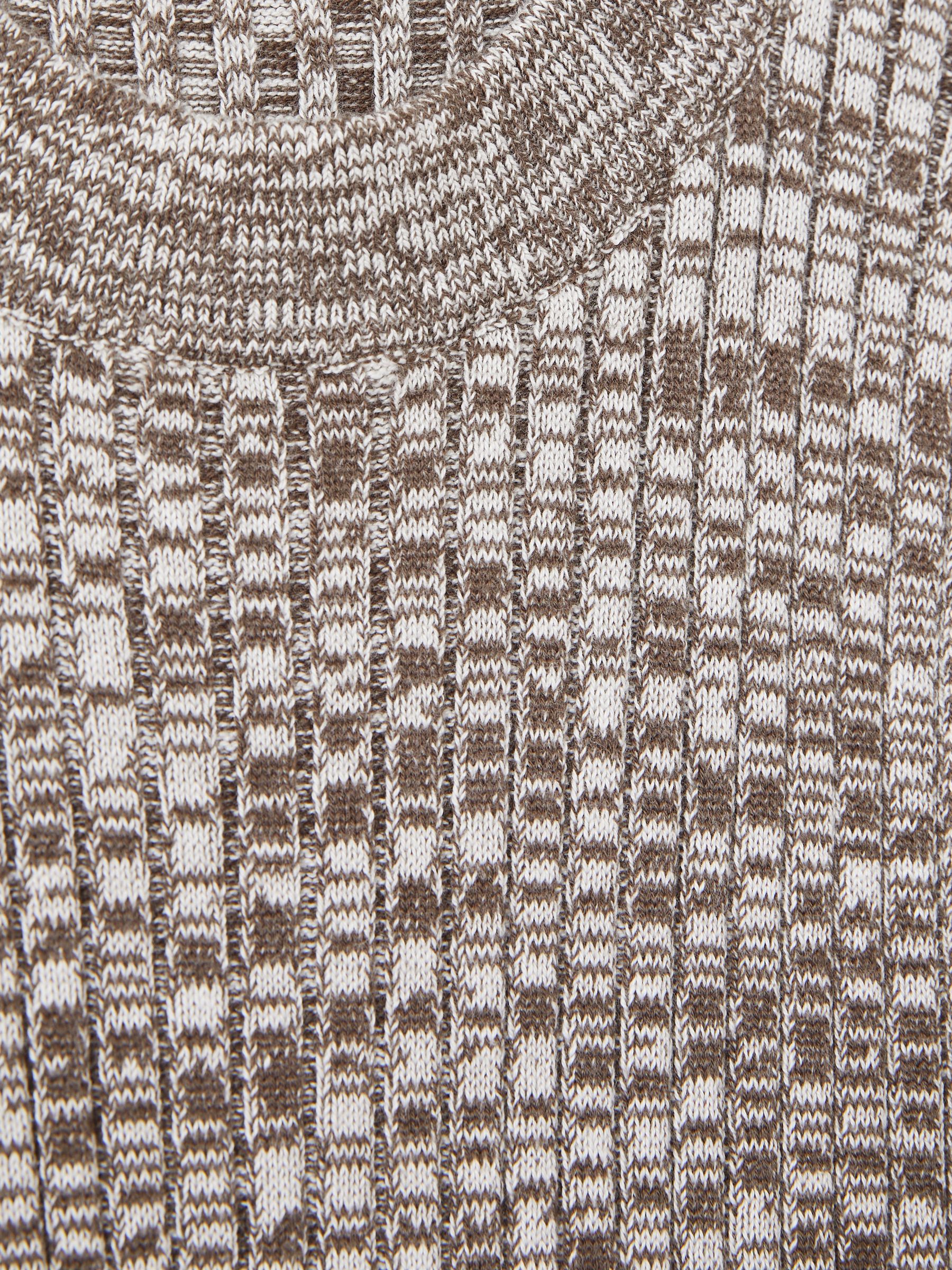 Anna Quan Mélange-Knit Mini 100% Cotton Dress in Grey Marl - Image 6 of 6
