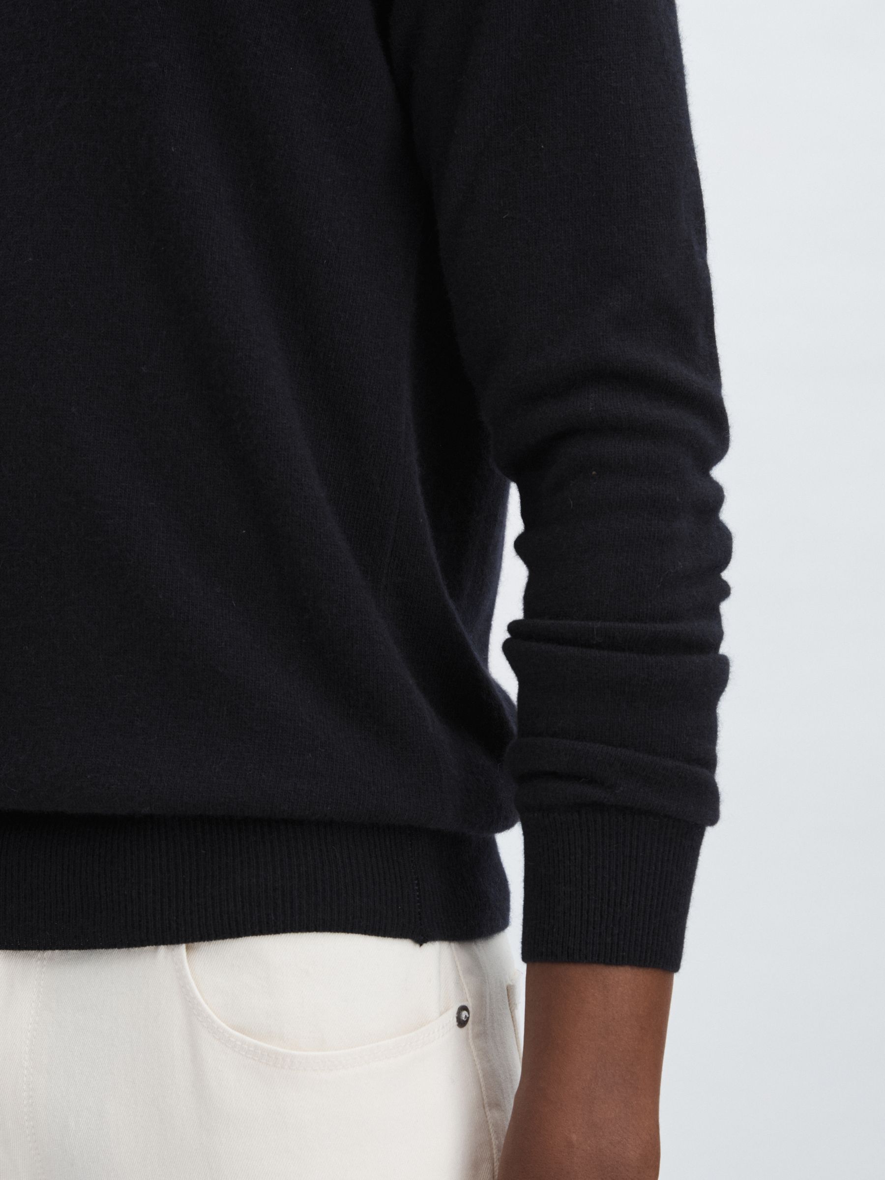 Oscar Jacobson Wool Blend Hoodie With Cashmere in Navy - Image 4 of 6