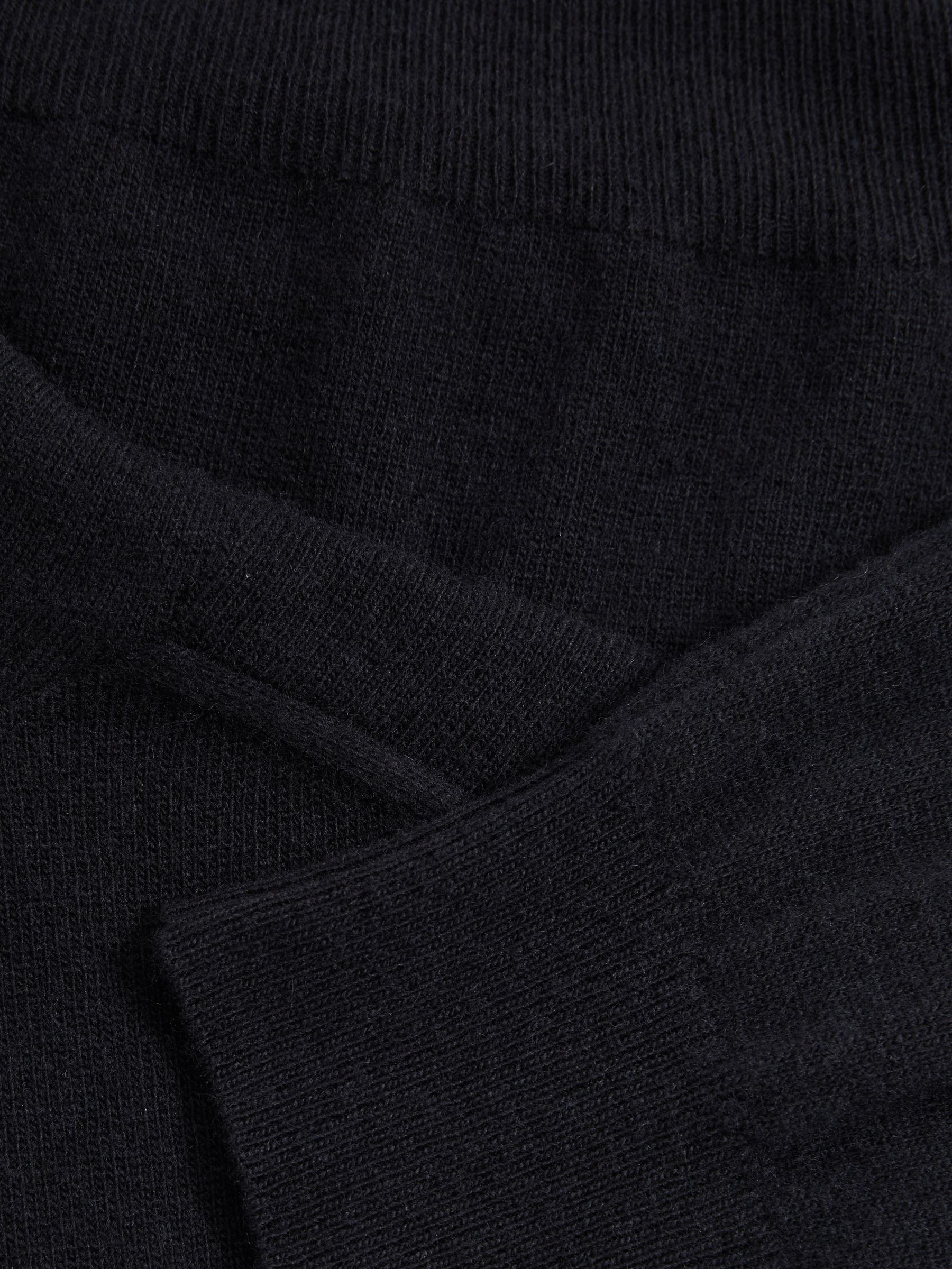 Oscar Jacobson Wool Blend Hoodie With Cashmere in Navy - Image 6 of 6