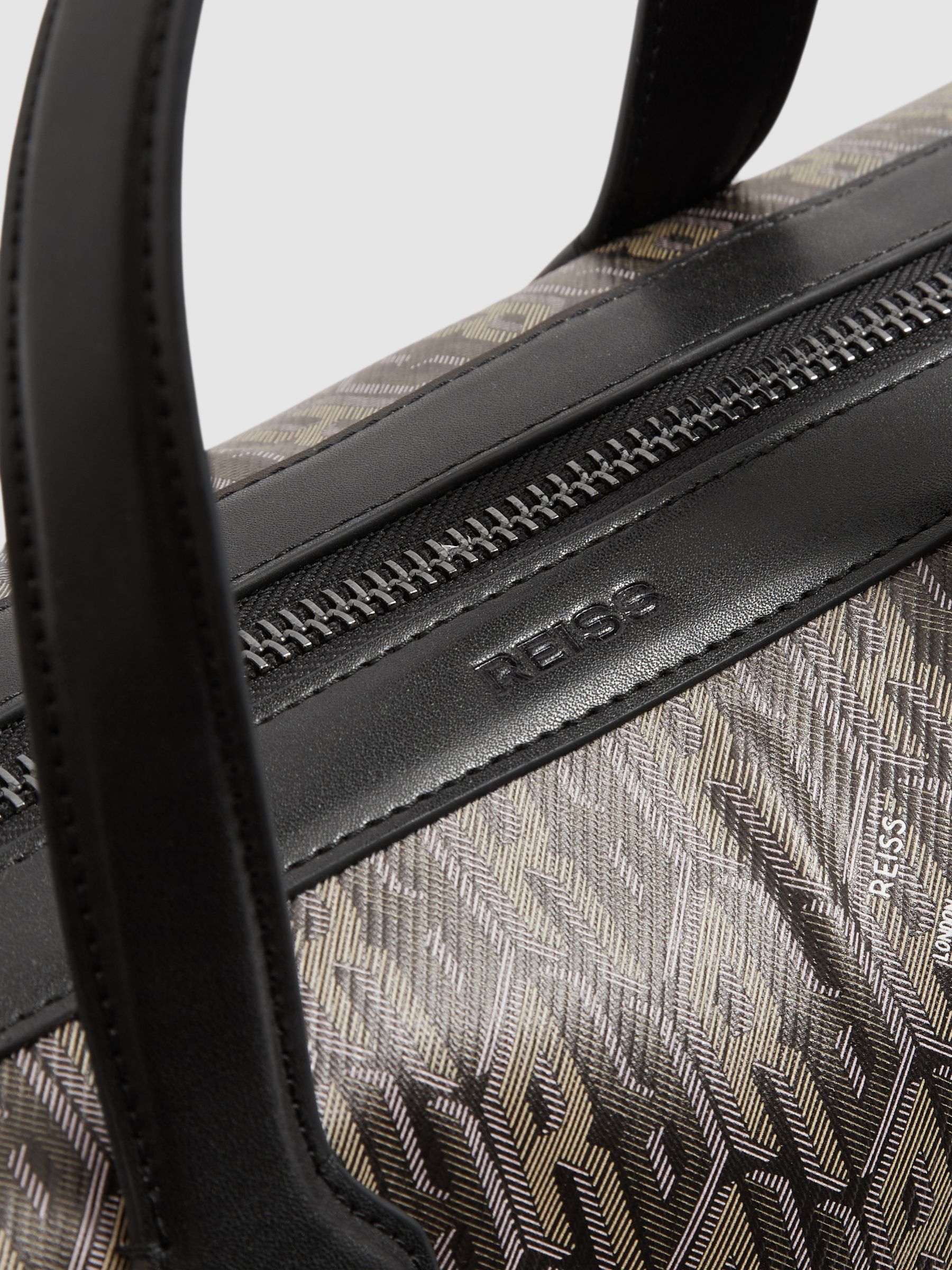 Monogram-Print Coated-Canvas Holdall in Grey Multi - Image 5 of 5