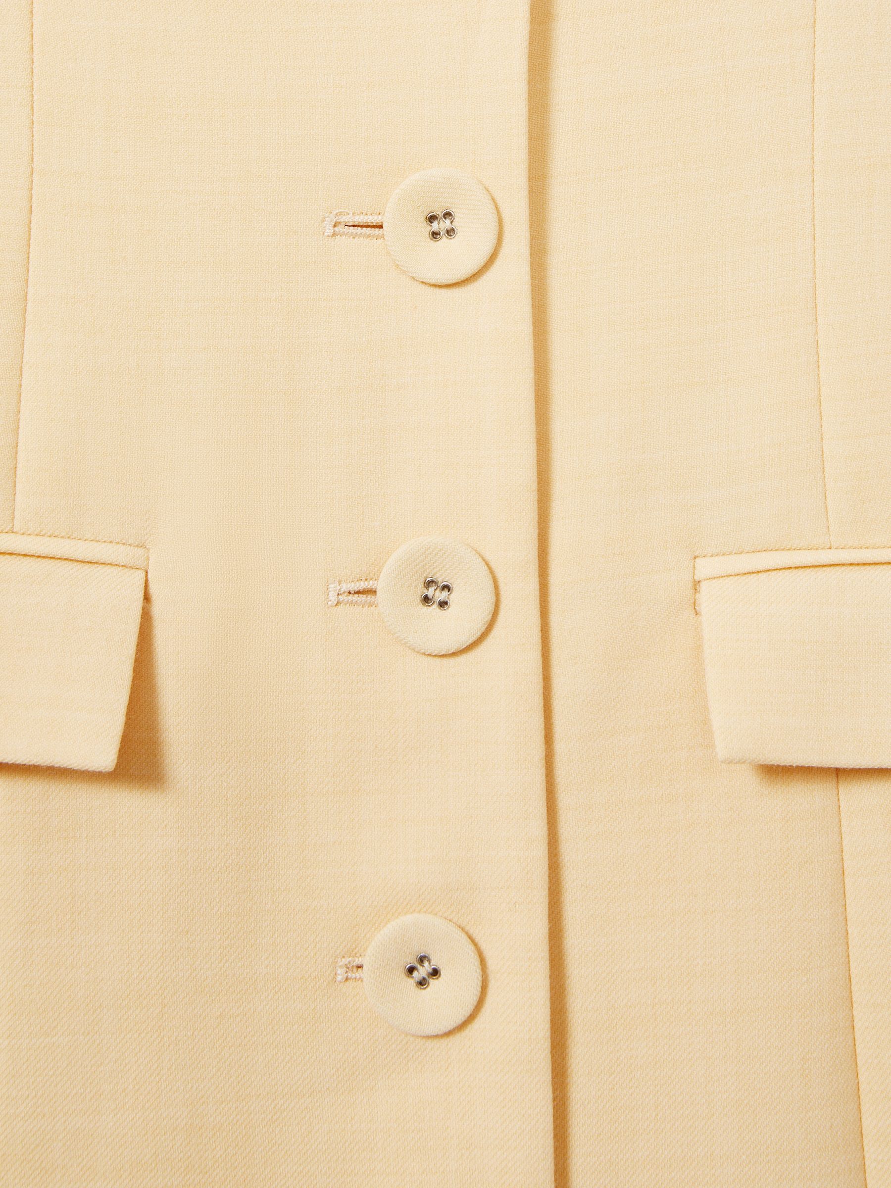 Anna Quan Button Through Mini Dress With Wool in Buttercup - Image 6 of 6