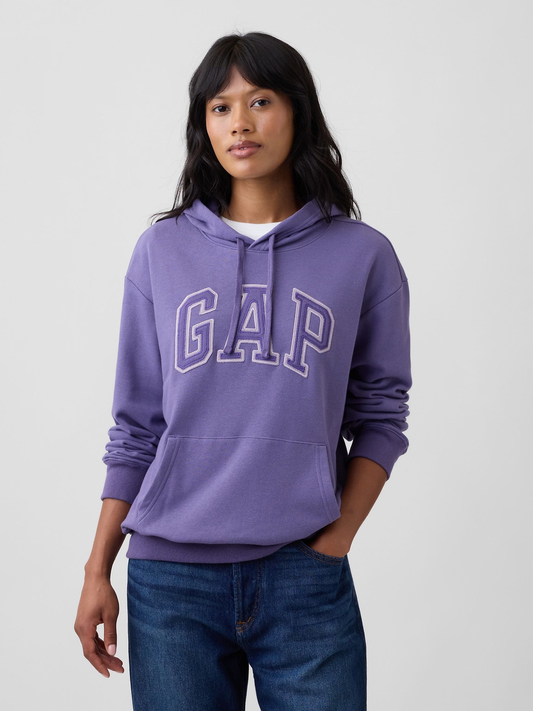 Purple Relaxed Logo Hoodie - Image 1 of 4