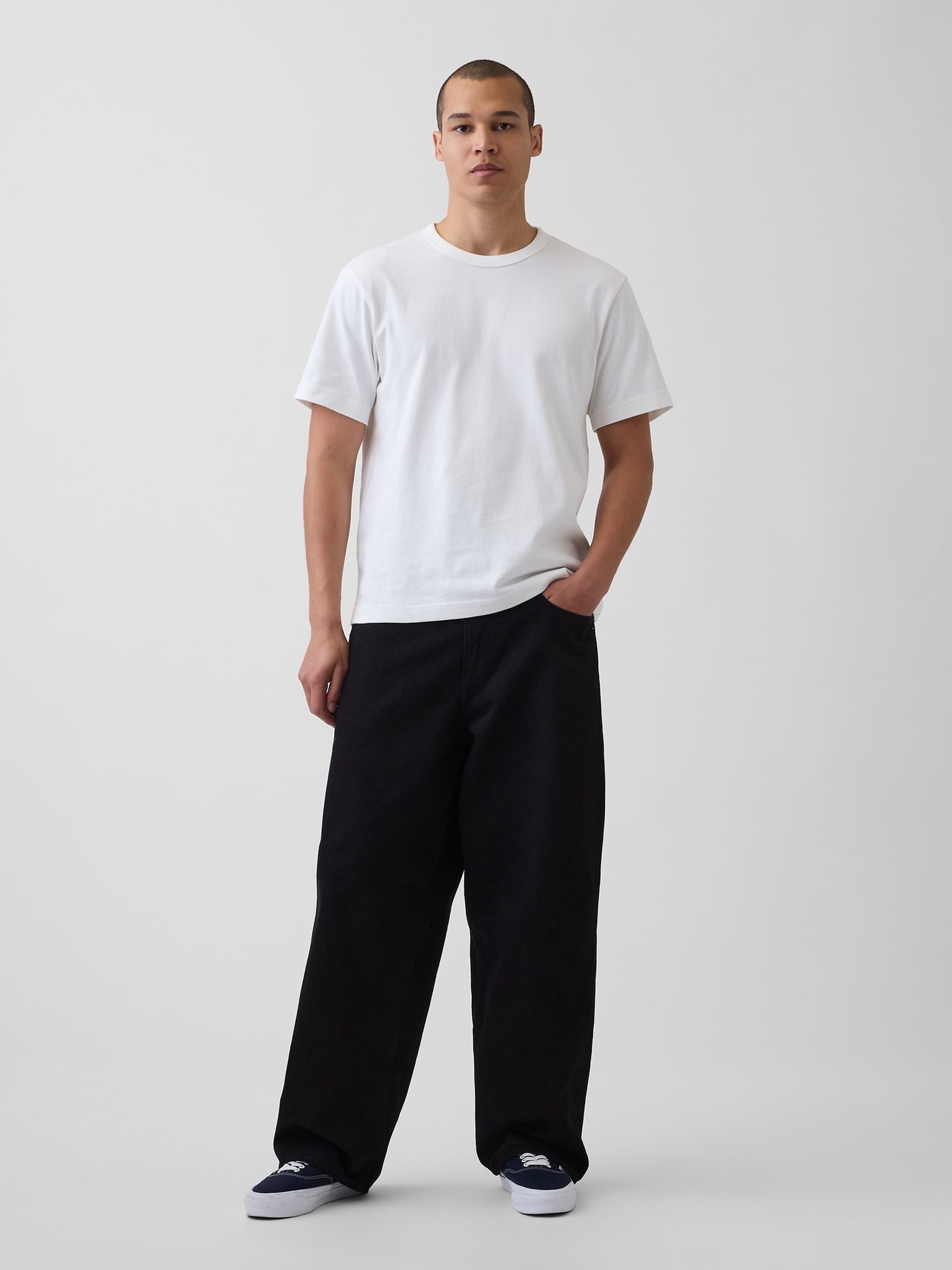 Cream Heavyweight Relaxed Short Sleeve T-Shirt - Image 3 of 4