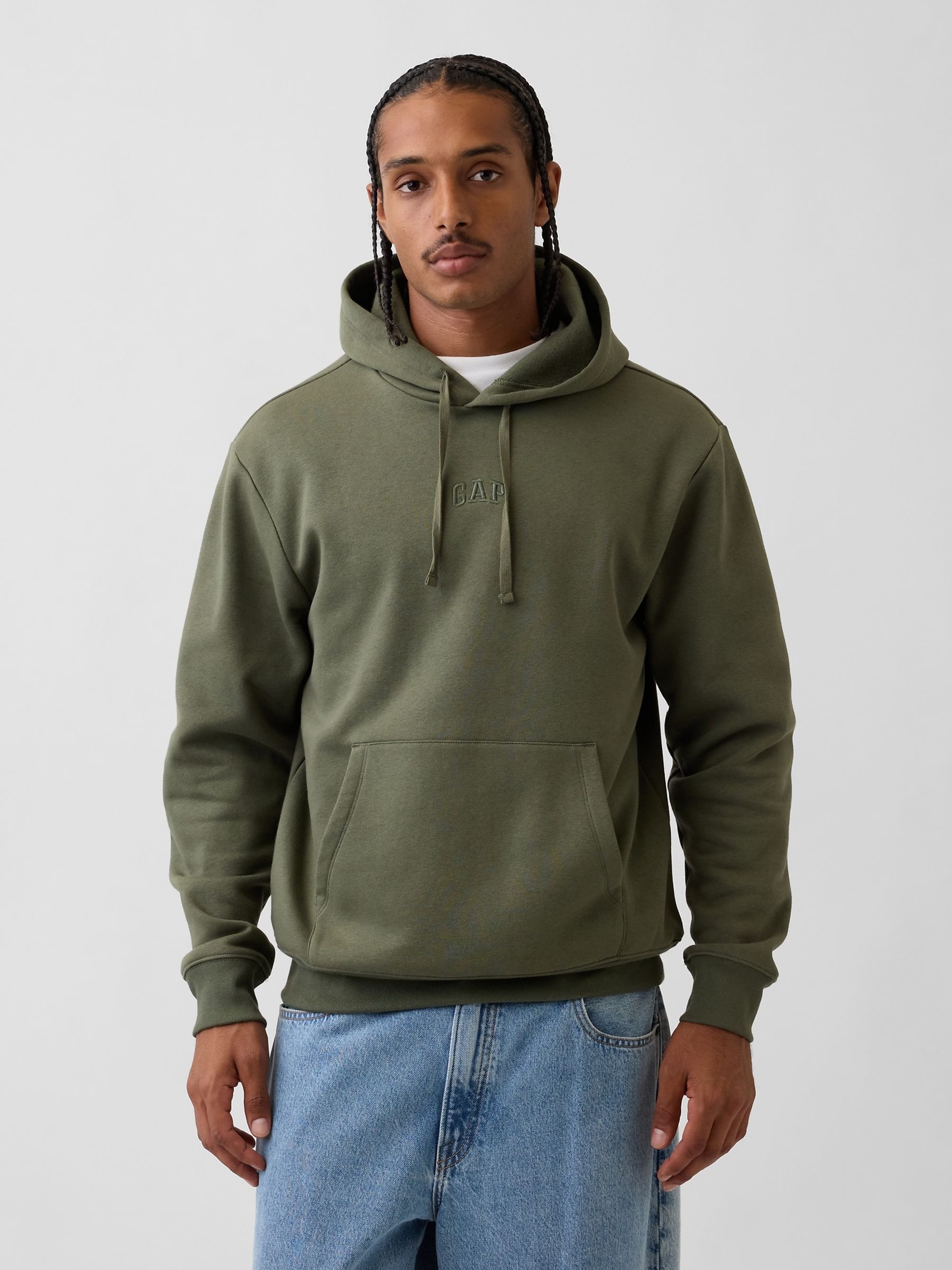 Green Relaxed Mini-Logo Hoodie - Image 1 of 4