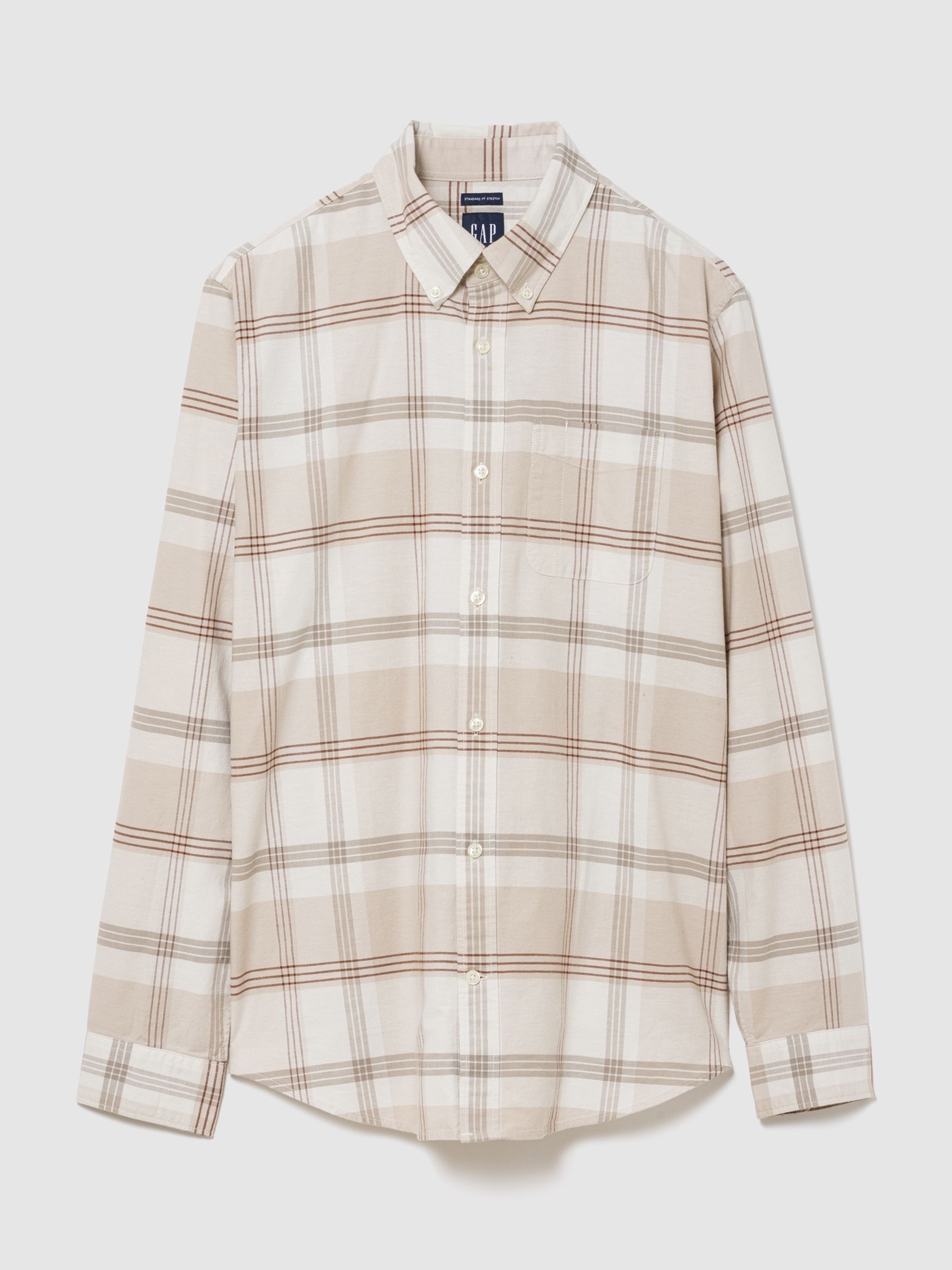 Cream/Beige Oxford Button-Down Shirt - Image 1 of 2
