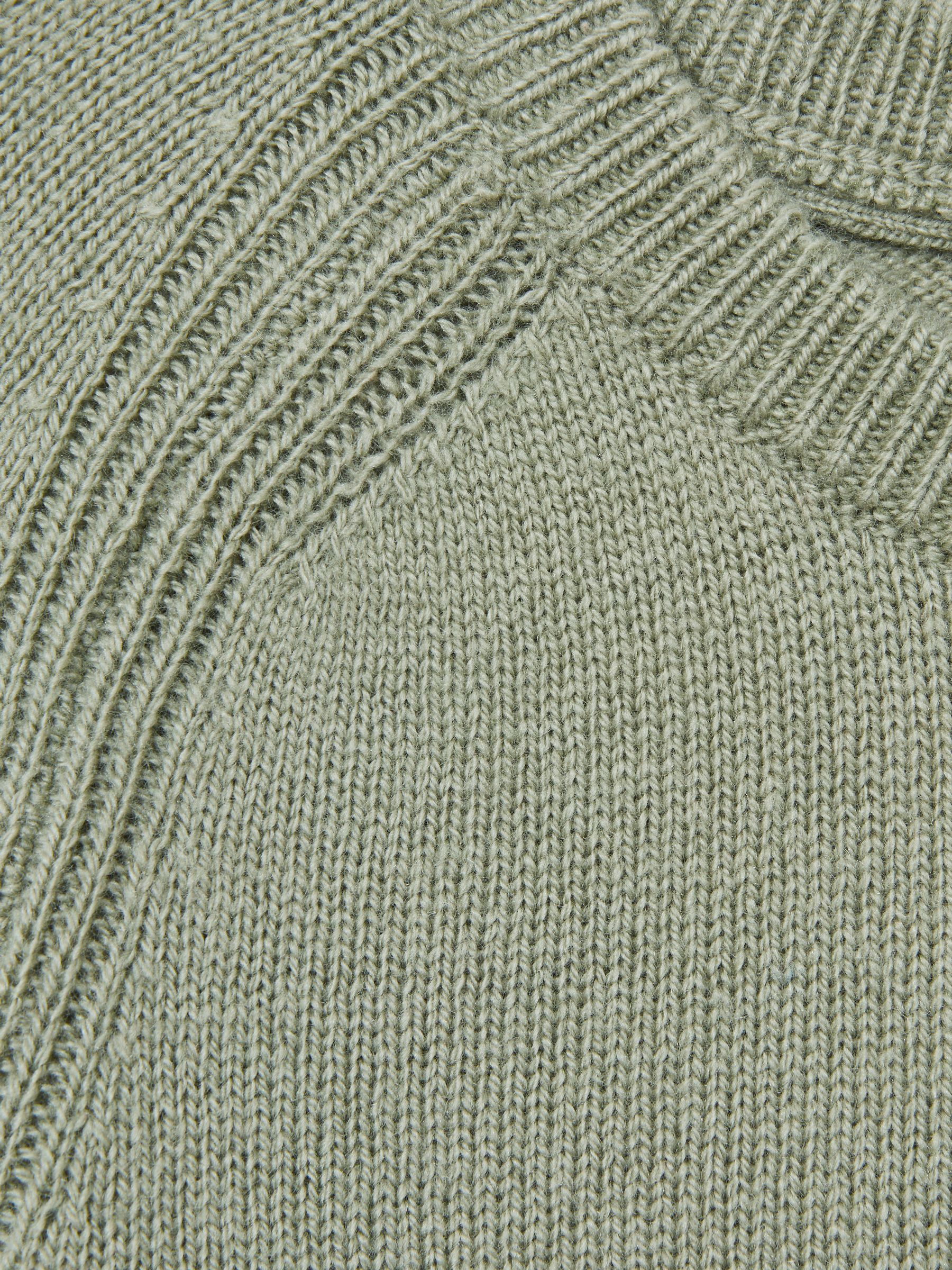 Merino Wool-Blend Crew-Neck Jumper in Sage Green - Image 4 of 4