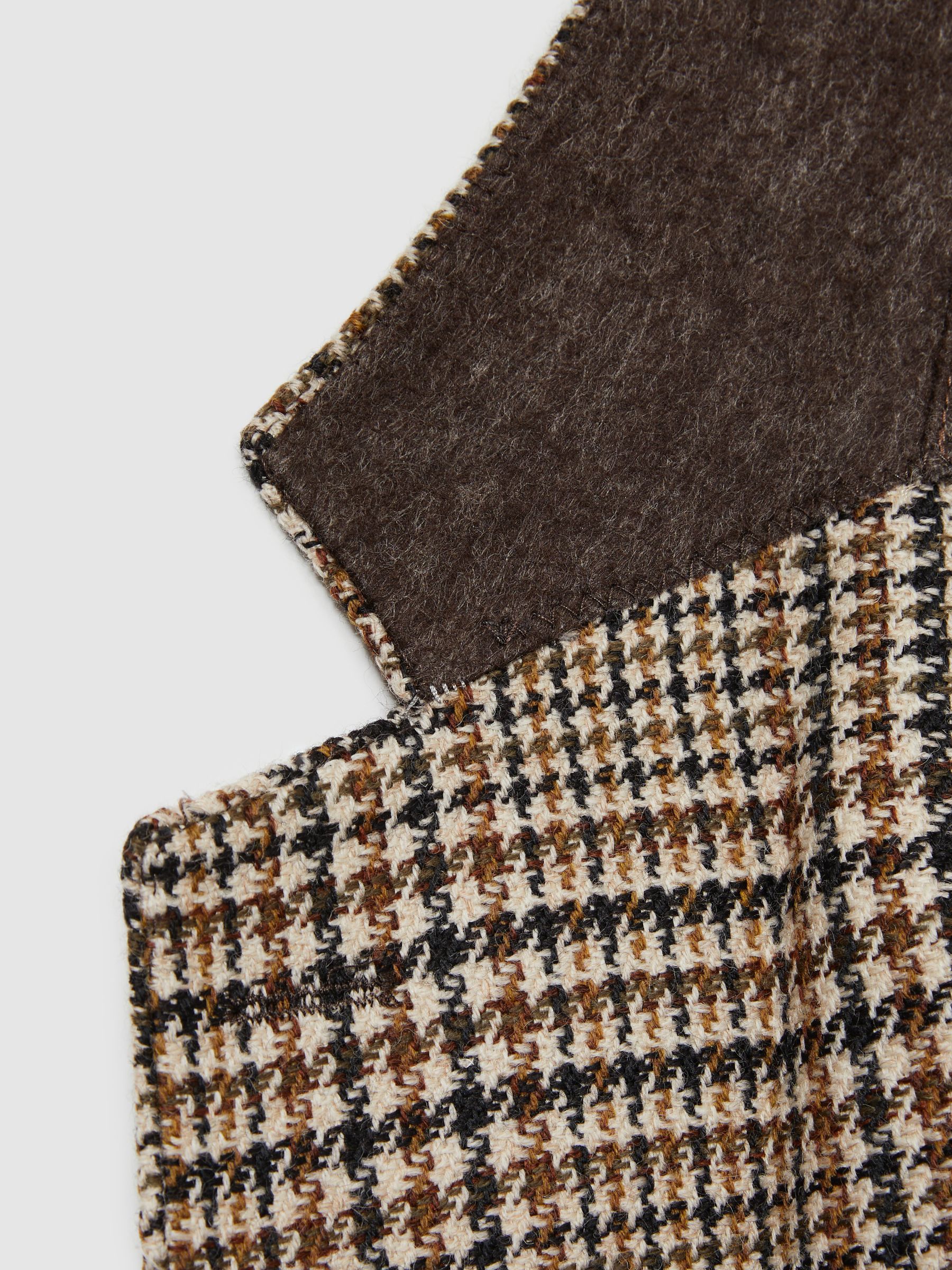 Atelier Single-Breasted Blazer in Wool Prince of Wales-Check in Brown - Image 7 of 8