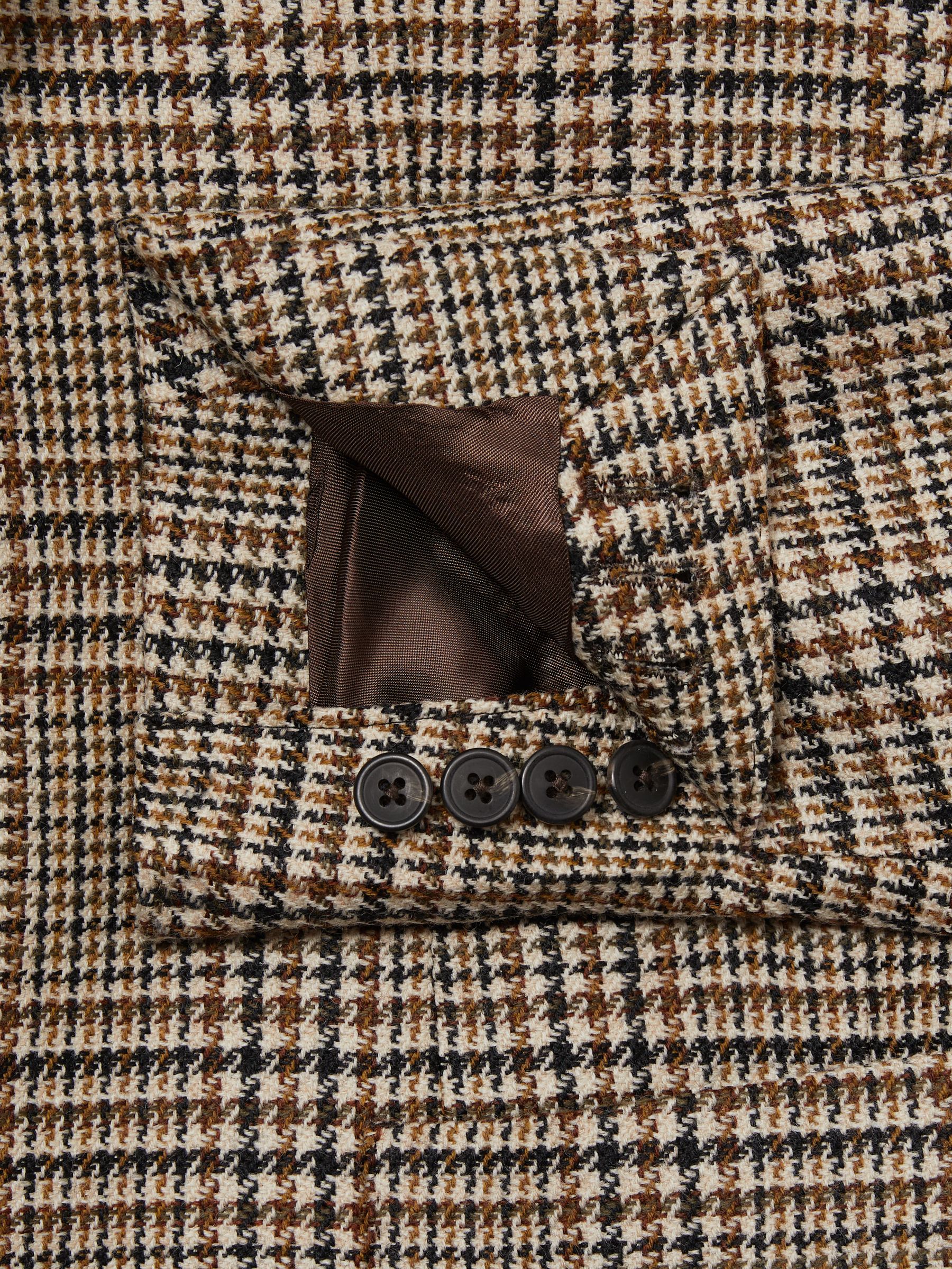 Atelier Single-Breasted Blazer in Wool Prince of Wales-Check in Brown - Image 8 of 8