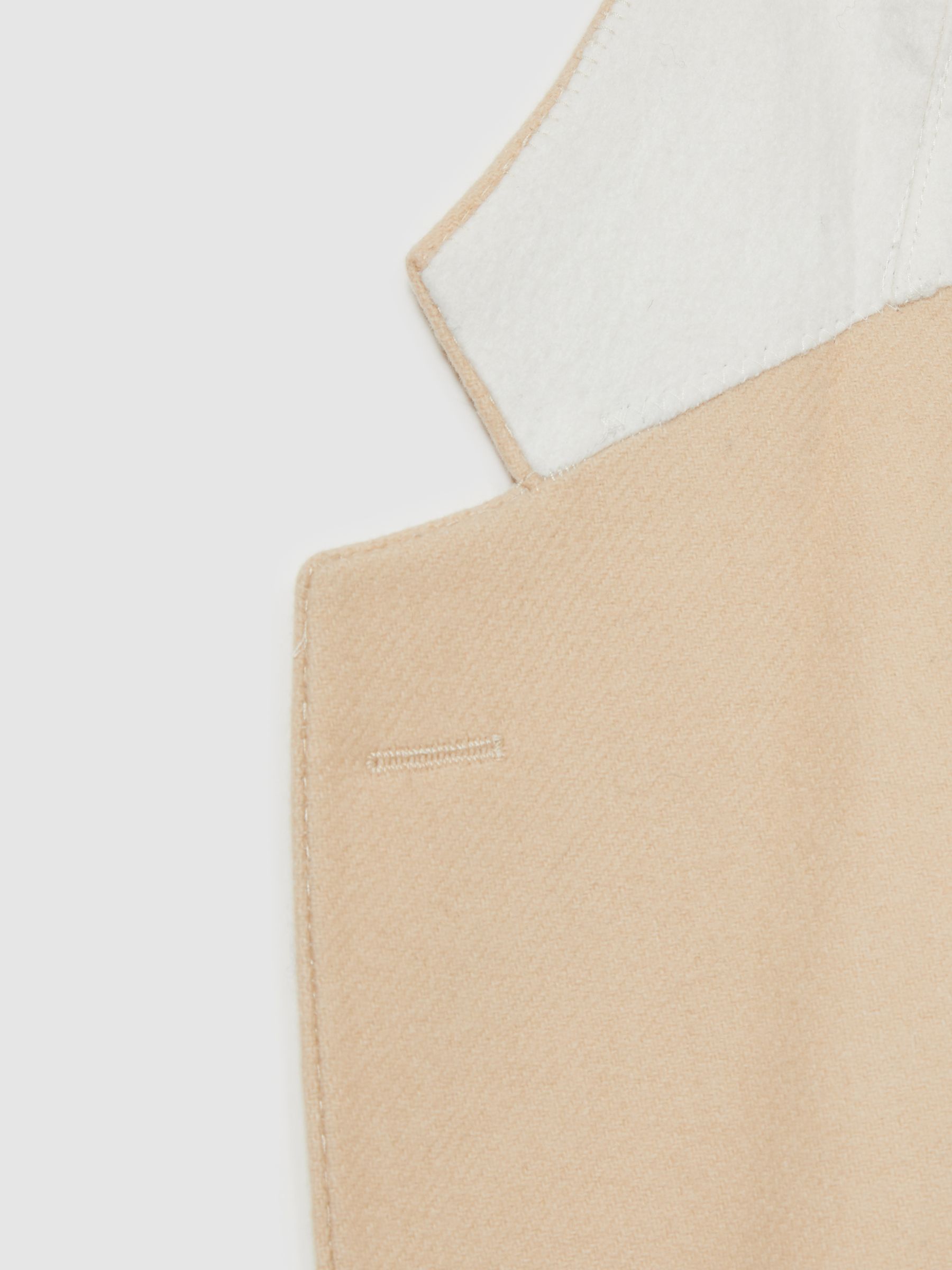 Atelier Single-Breasted Blazer in Wool-Blend Twill in Stone - Image 7 of 8
