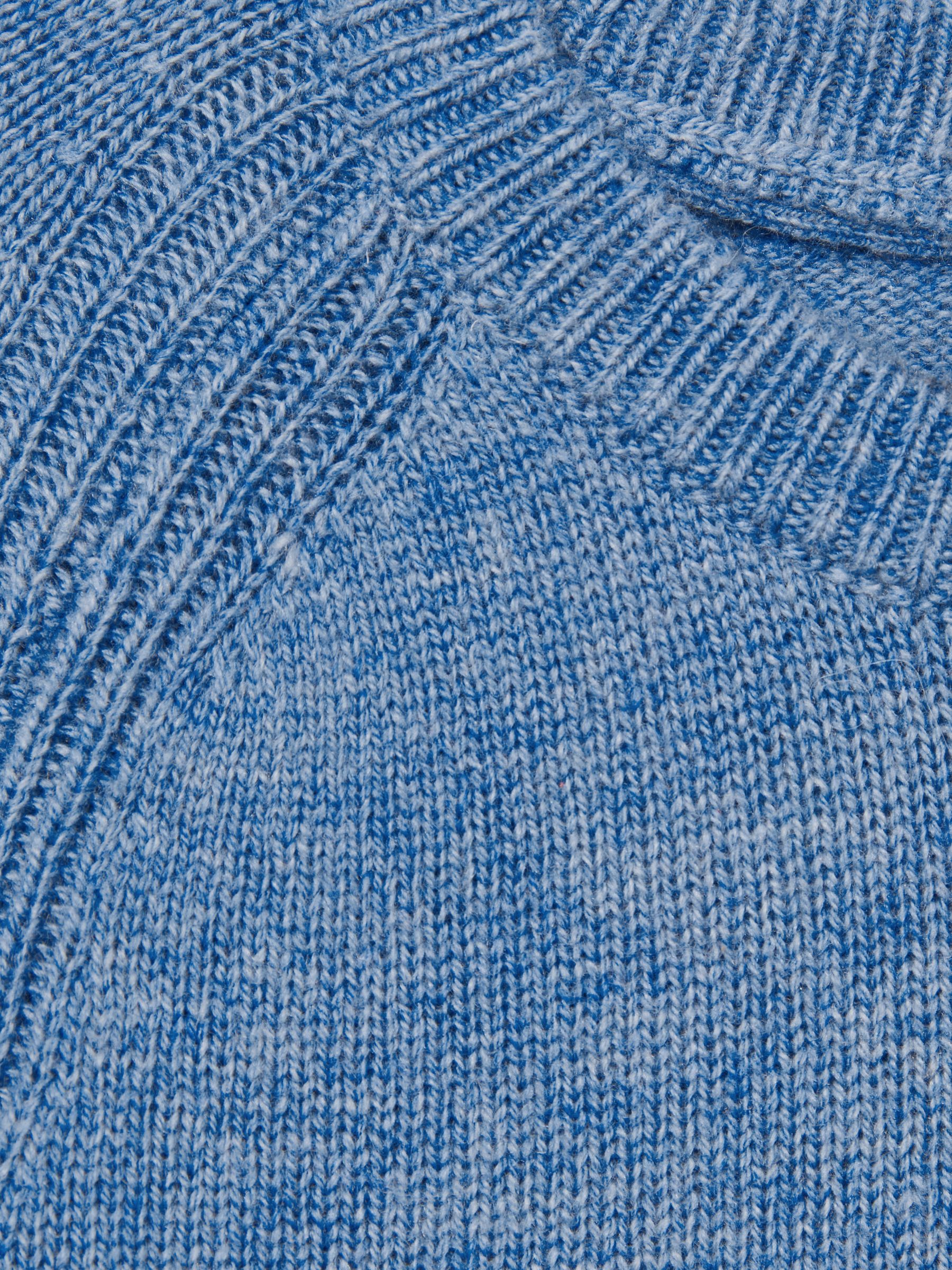 Merino Wool-Blend Crew-Neck Jumper in Airforce Blue - Image 4 of 4