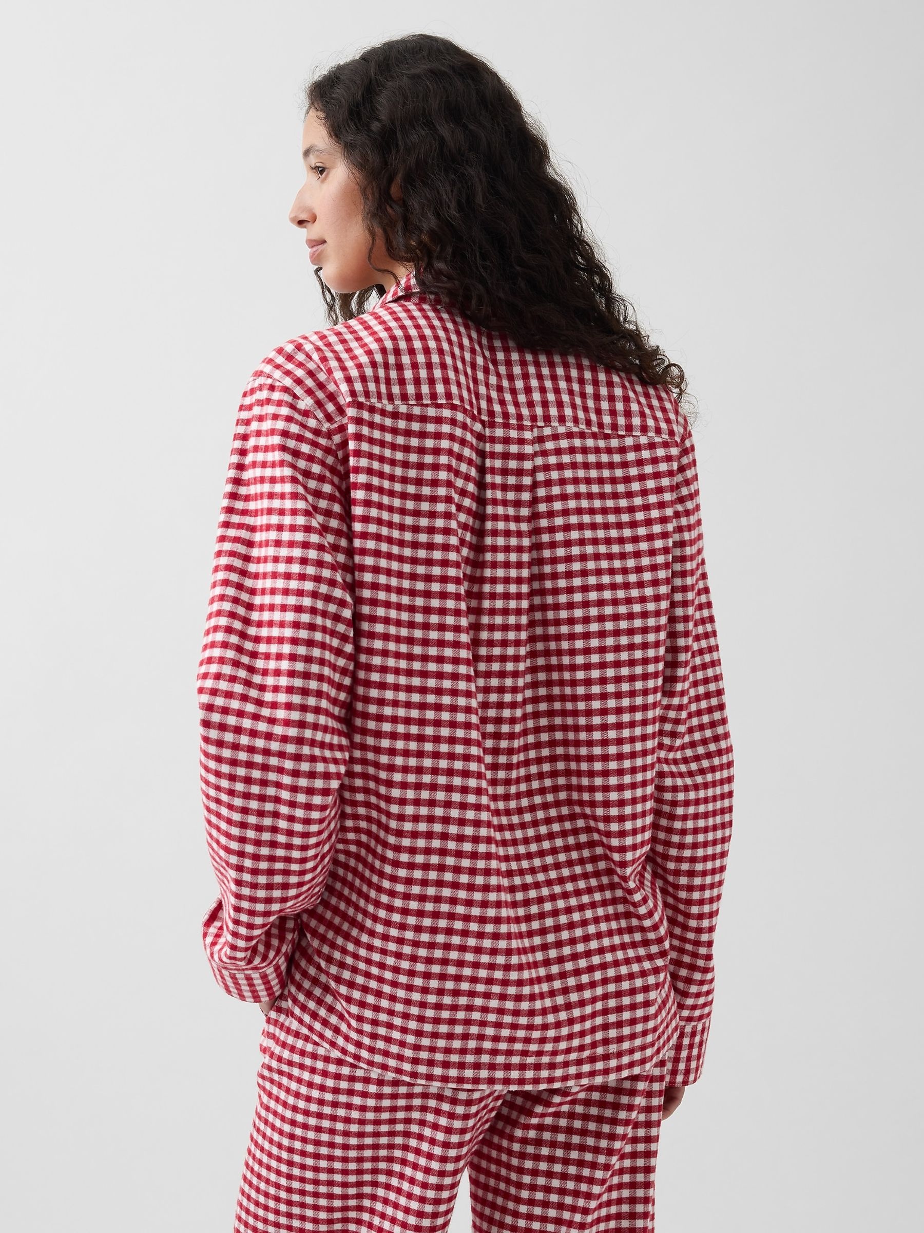 Red Check Softest Flannel Pyjamas Shirt - Image 2 of 4