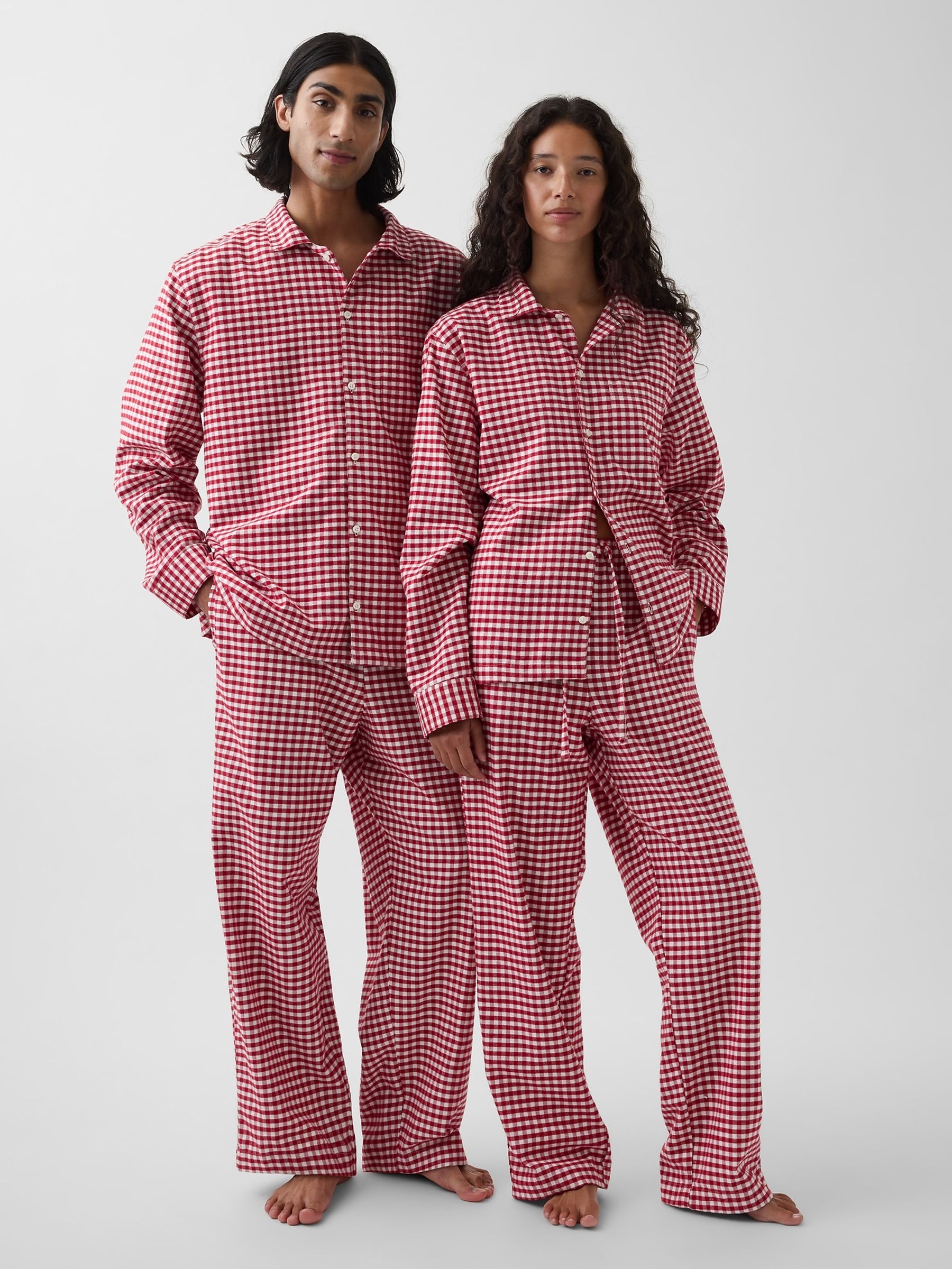 Red Check Softest Flannel Pyjamas Shirt - Image 3 of 4