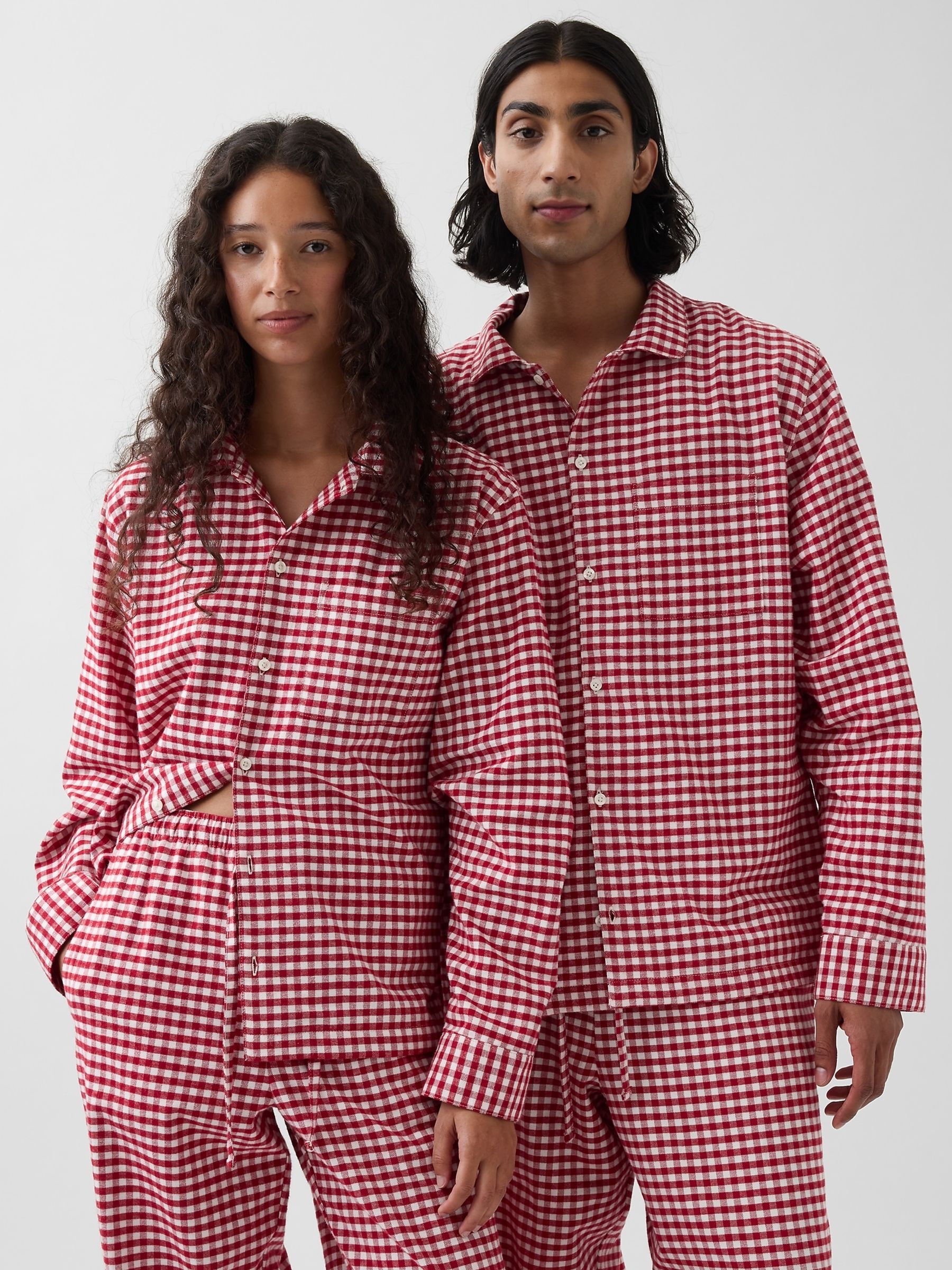 Red Check Softest Flannel Pyjamas Shirt - Image 4 of 4