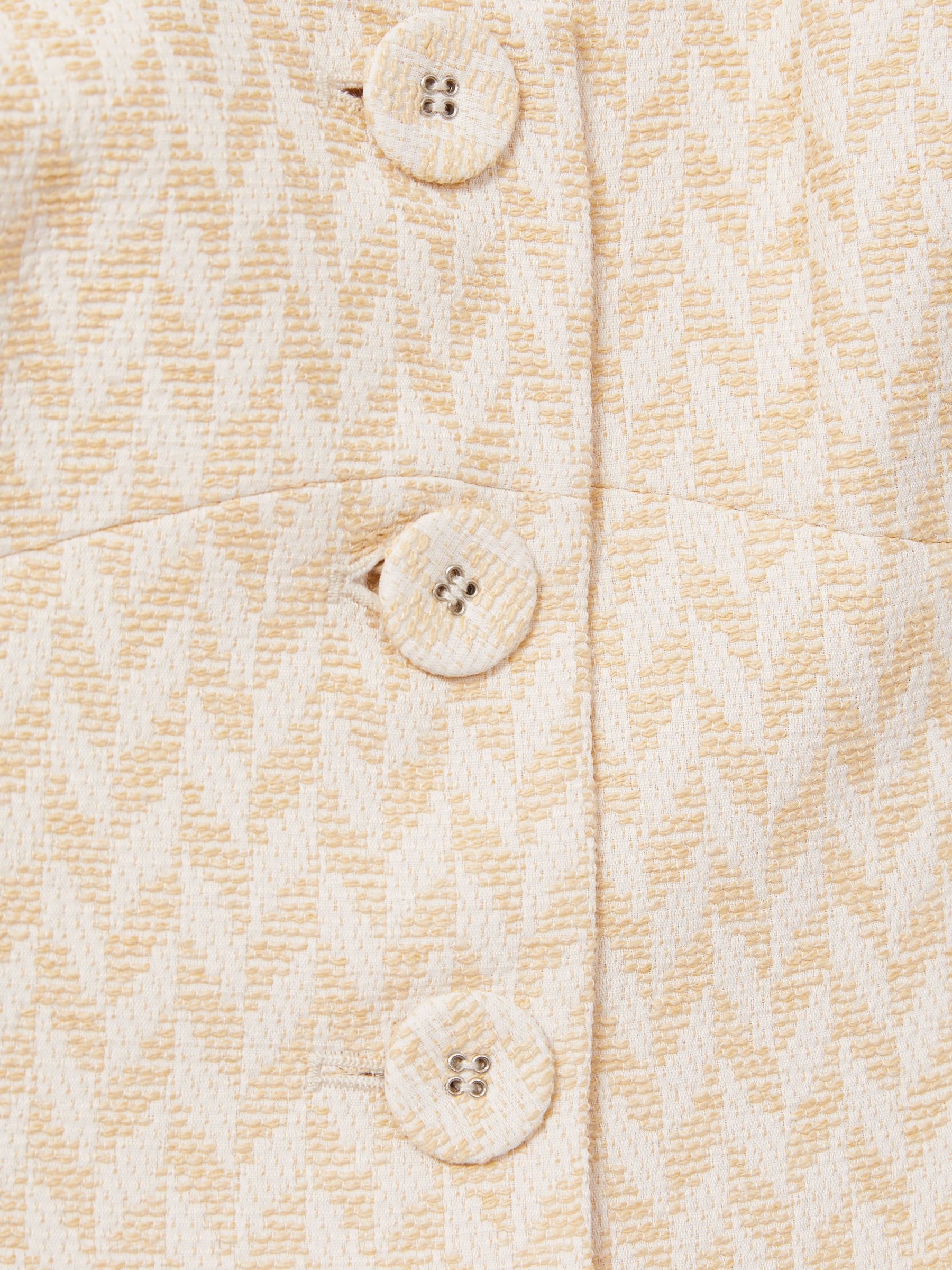 Anna Quan Chevron-Weave Button-Through Top in Cream - Image 6 of 6