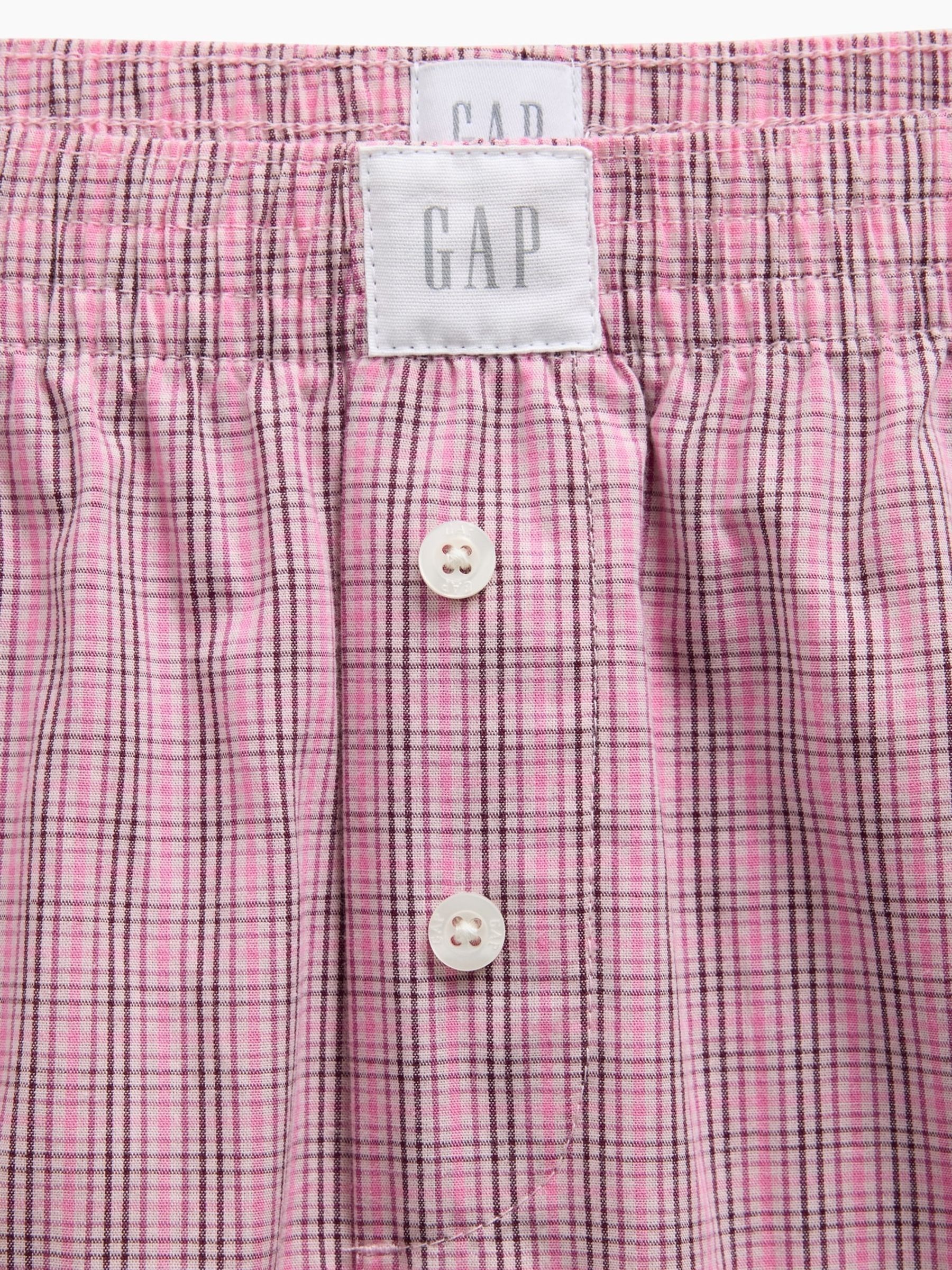 Pink Check Poplin Pyjamas Bottoms - Image 5 of 5 Pink Check Poplin Pyjamas Bottoms - Image 5 of 5