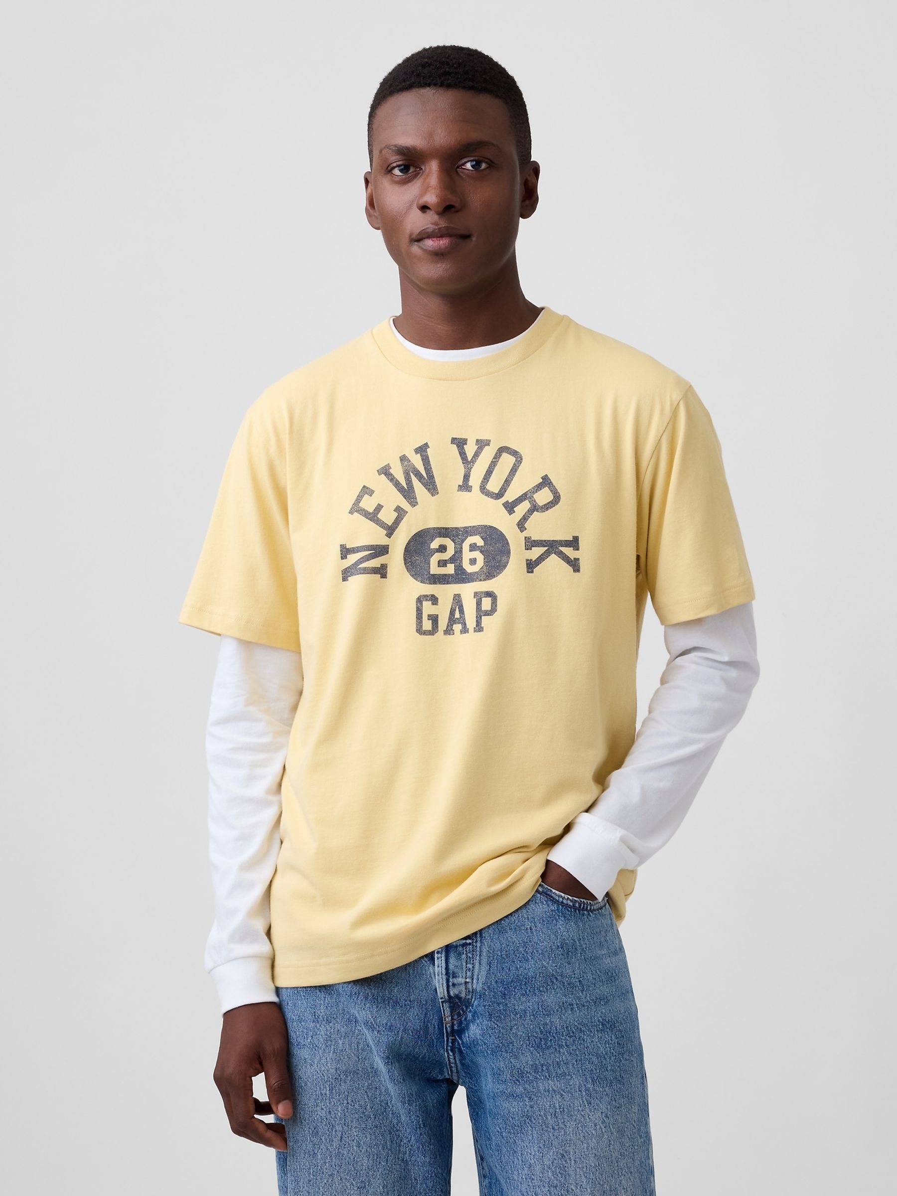 Brown Everyday Soft Relaxed Graphic T-Shirt - Image 1 of 4 Brown Everyday Soft Relaxed Graphic T-Shirt - Image 1 of 4