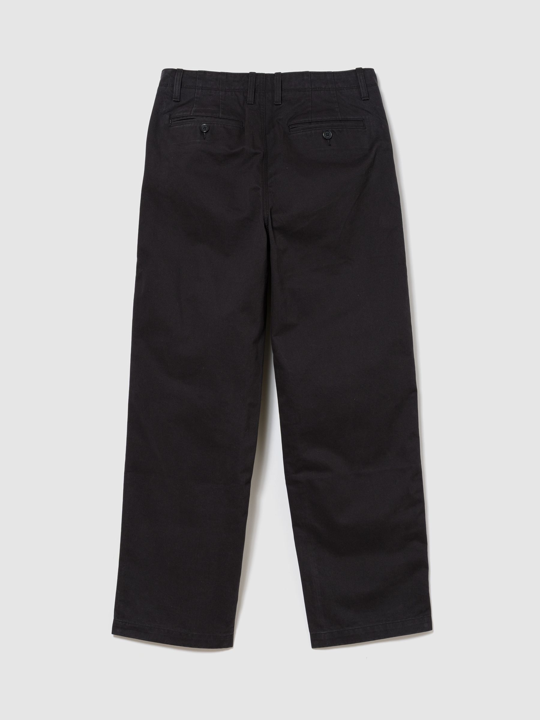 Black Heavyweight Twill Baggy Chinos - Image 2 of 2