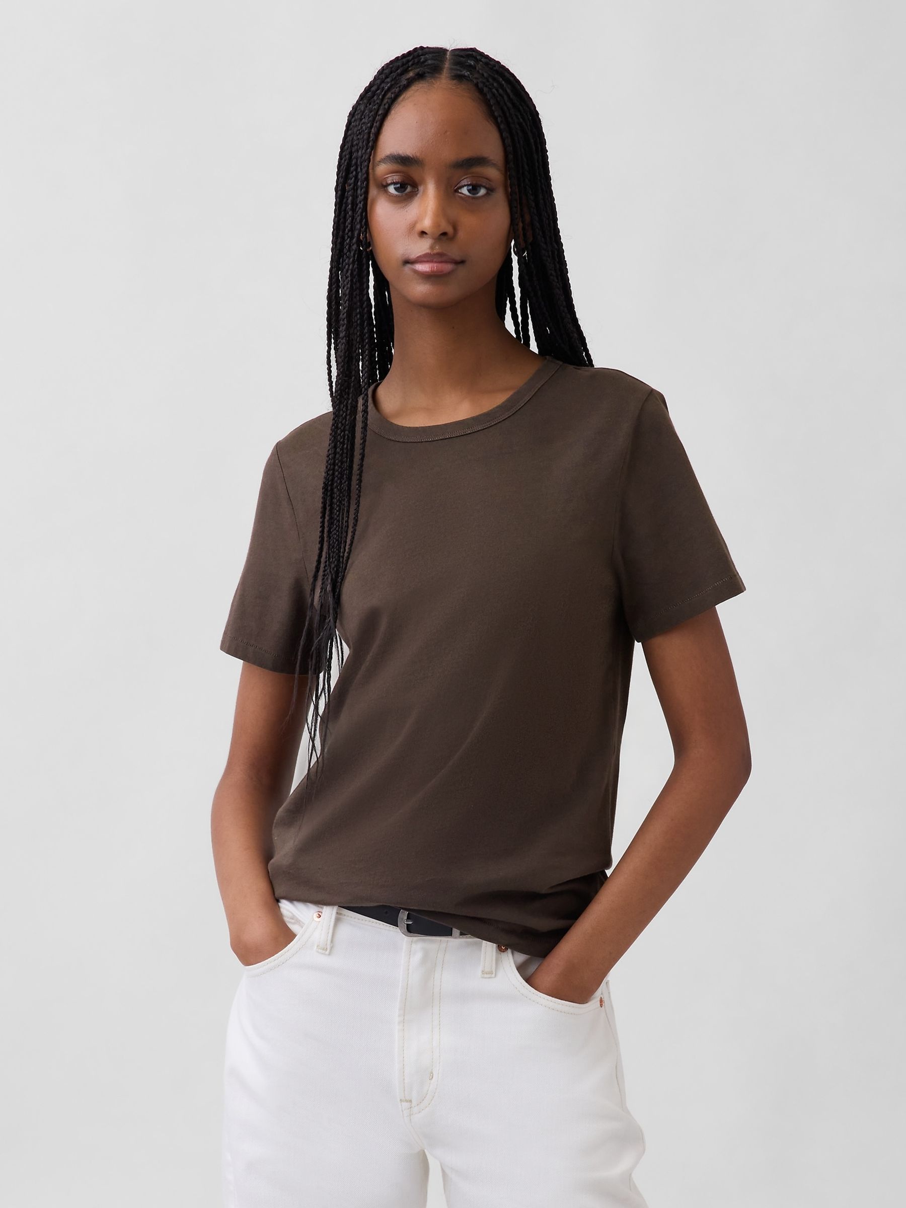 Chocolate Brown VintageSoft Short Sleeve T-Shirt - Image 1 of 3