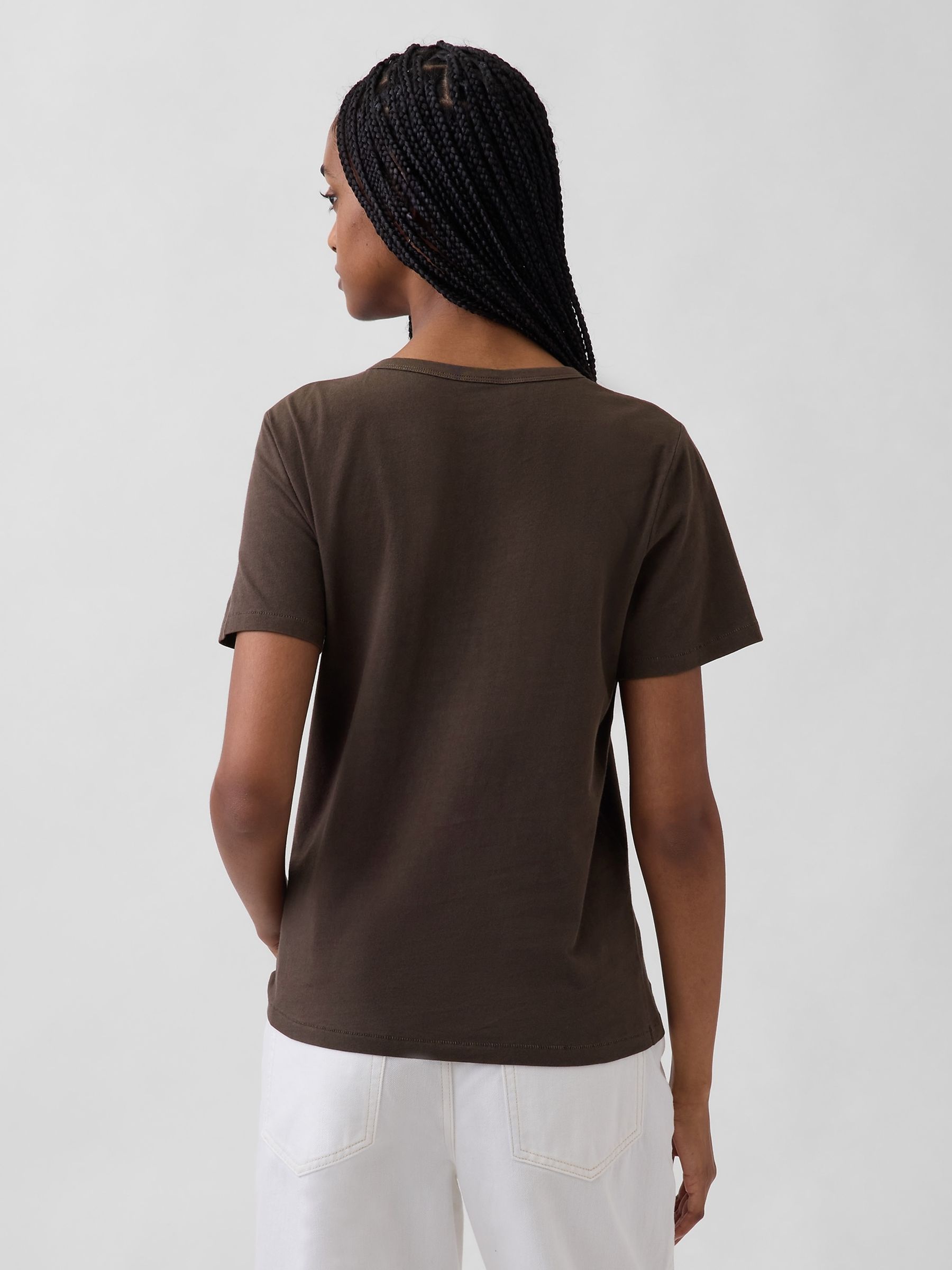 Chocolate Brown VintageSoft Short Sleeve T-Shirt - Image 2 of 3