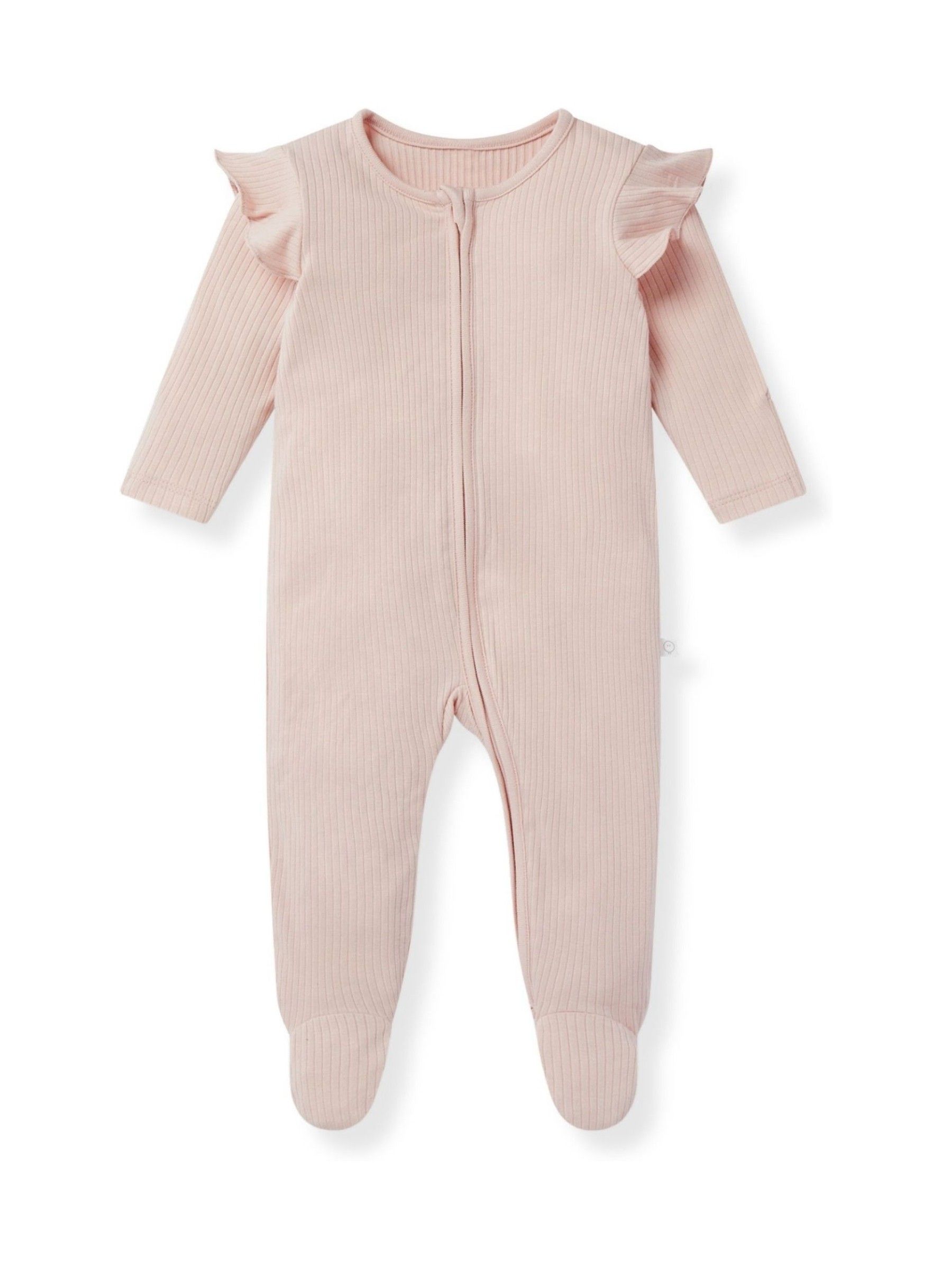 MORI Pink Supersoft Ribbed 2 Way Zip Sleepsuit - Image 6 of 6 MORI Pink Supersoft Ribbed 2 Way Zip Sleepsuit - Image 6 of 6