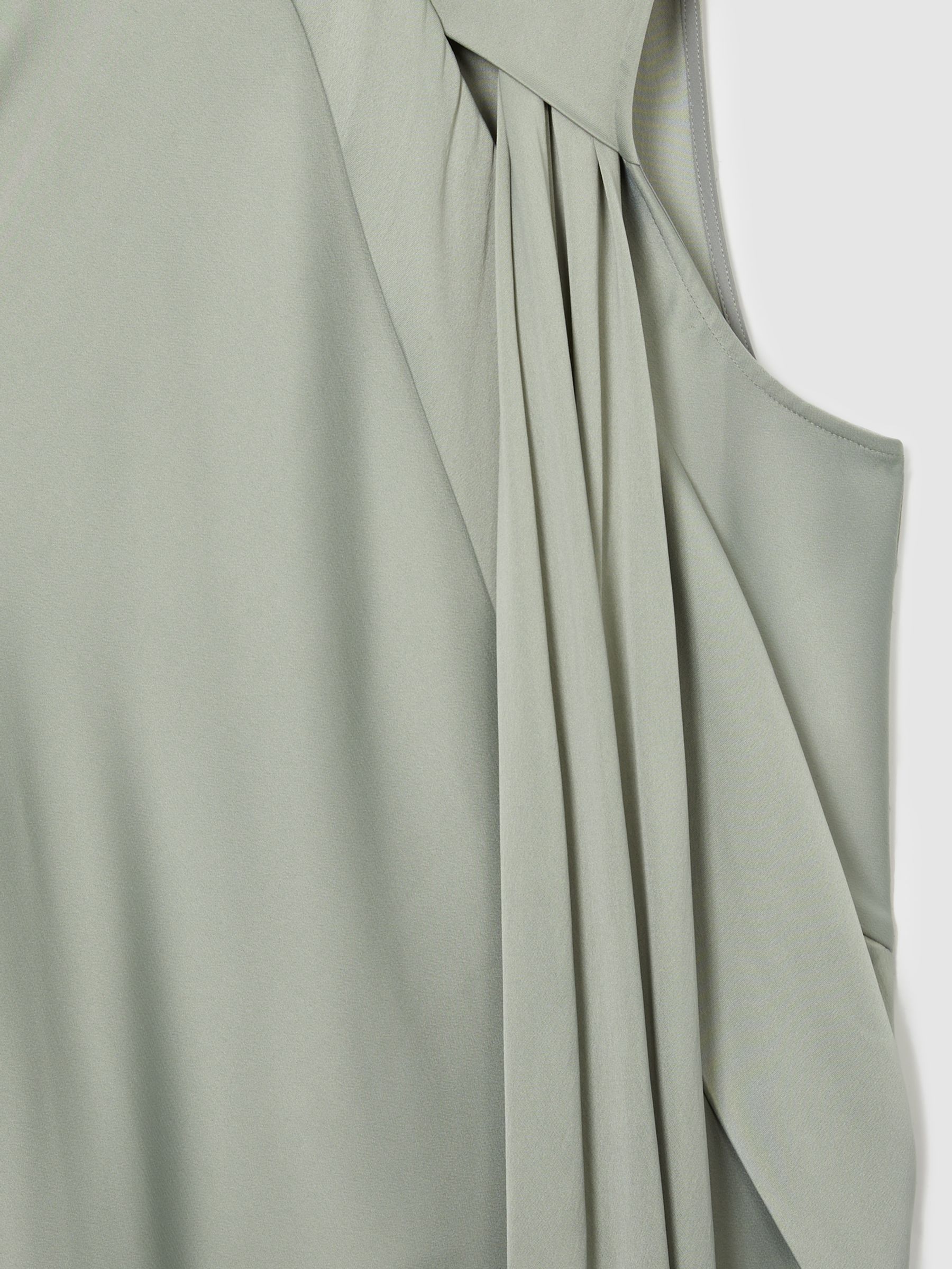 Atelier Draped-Satin Occasion Dress in Green - Image 8 of 8