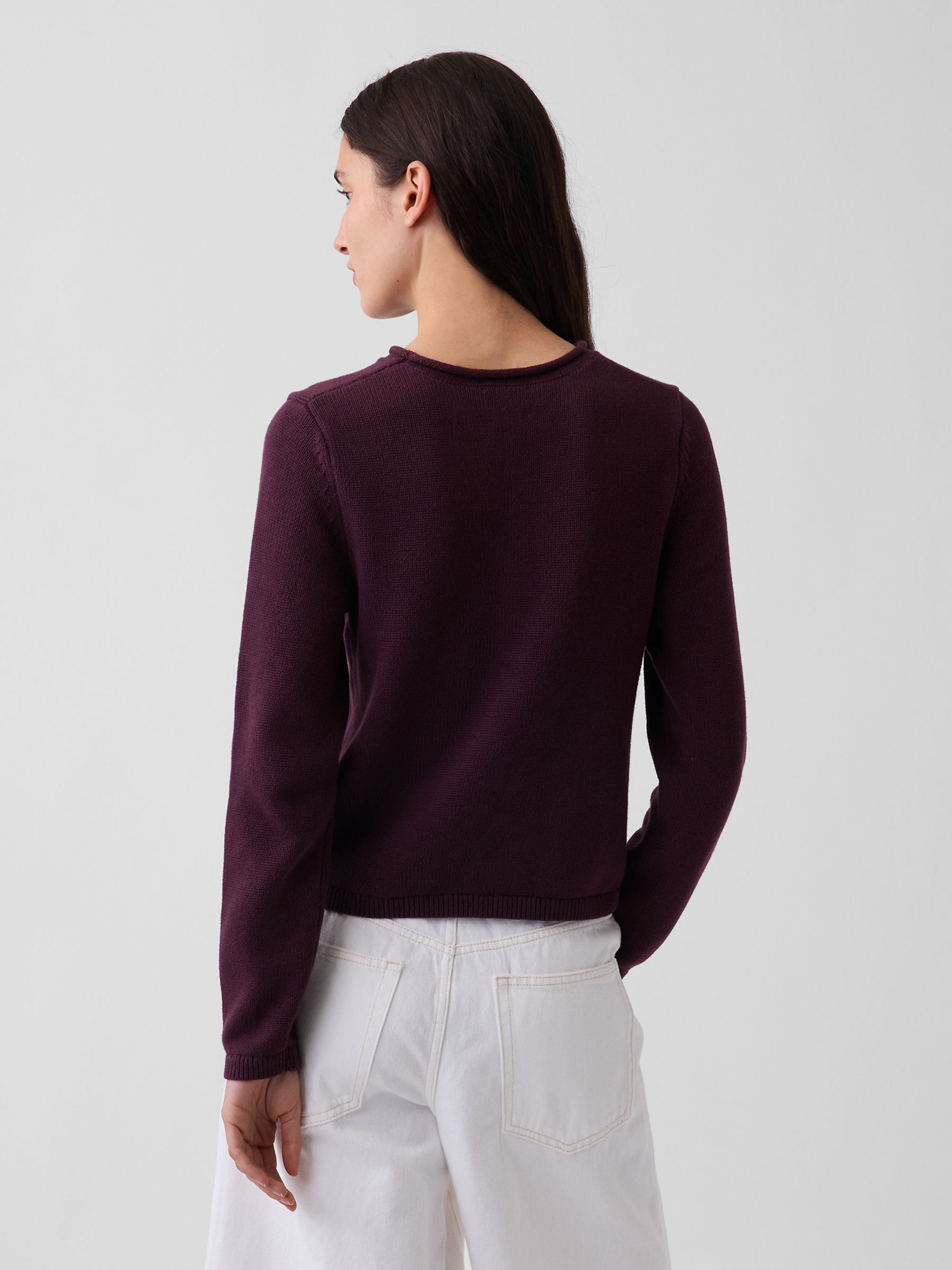 Burgundy Brannan Bear Rolled Neck Jumper - Image 2 of 4 Burgundy Brannan Bear Rolled Neck Jumper - Image 2 of 4