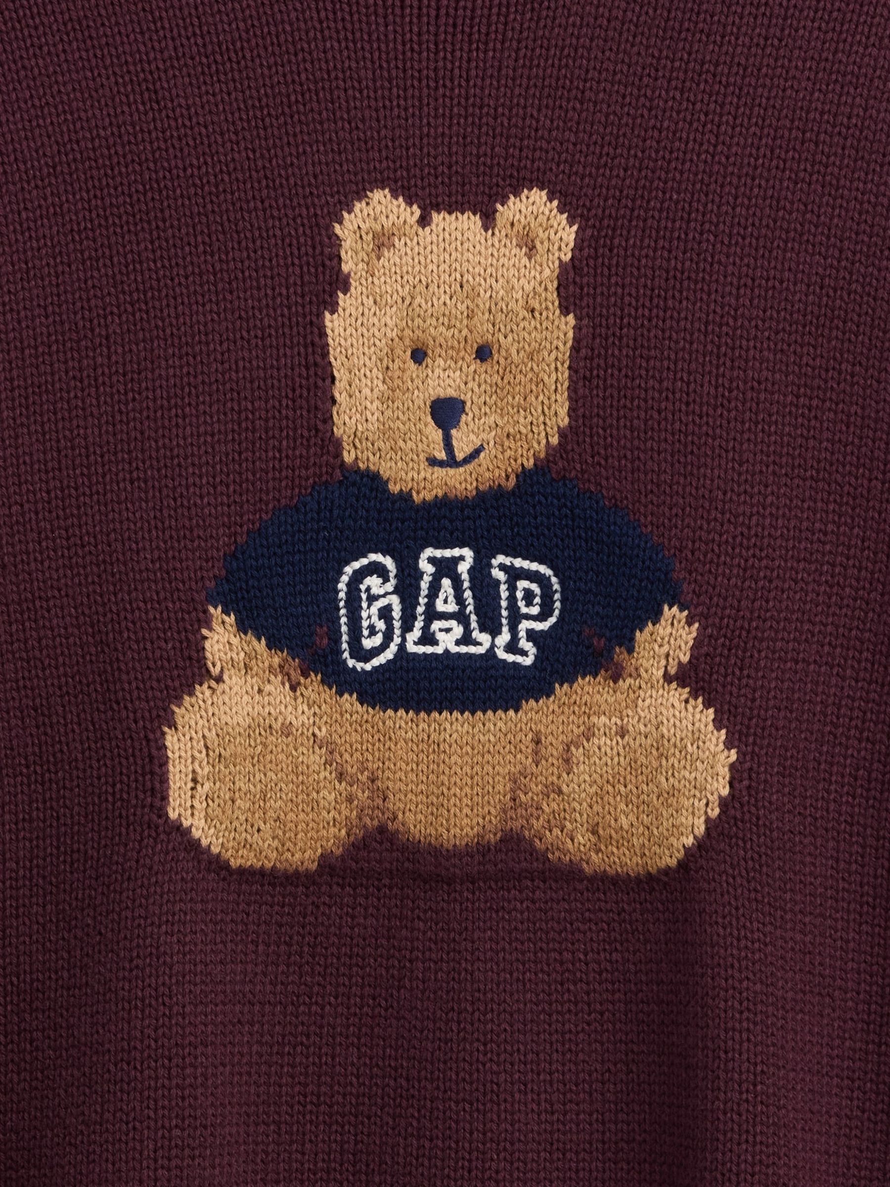 Burgundy Brannan Bear Rolled Neck Jumper - Image 4 of 4 Burgundy Brannan Bear Rolled Neck Jumper - Image 4 of 4