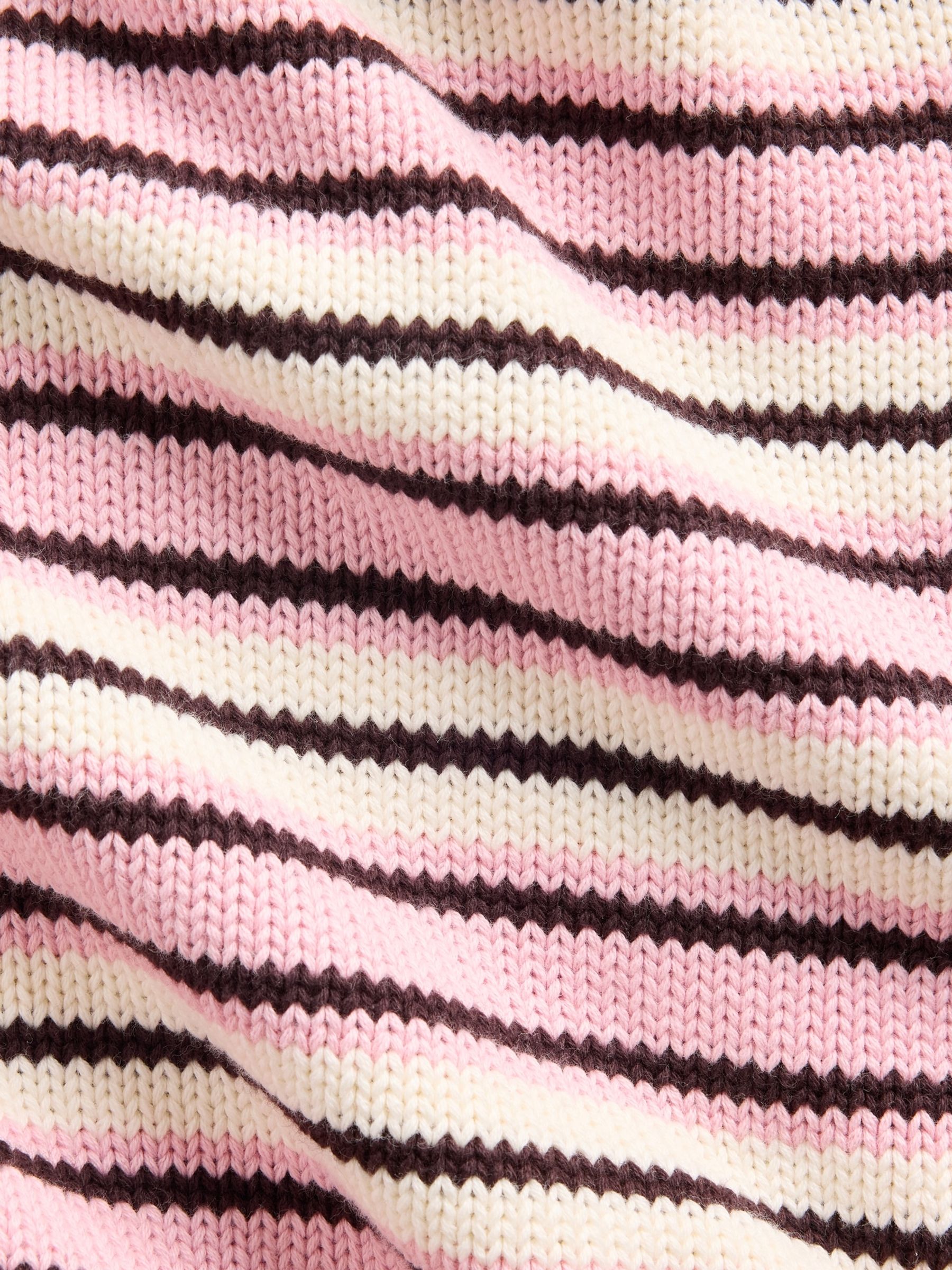 Pink Stripe Rolled Neck Jumper - Image 4 of 4 Pink Stripe Rolled Neck Jumper - Image 4 of 4