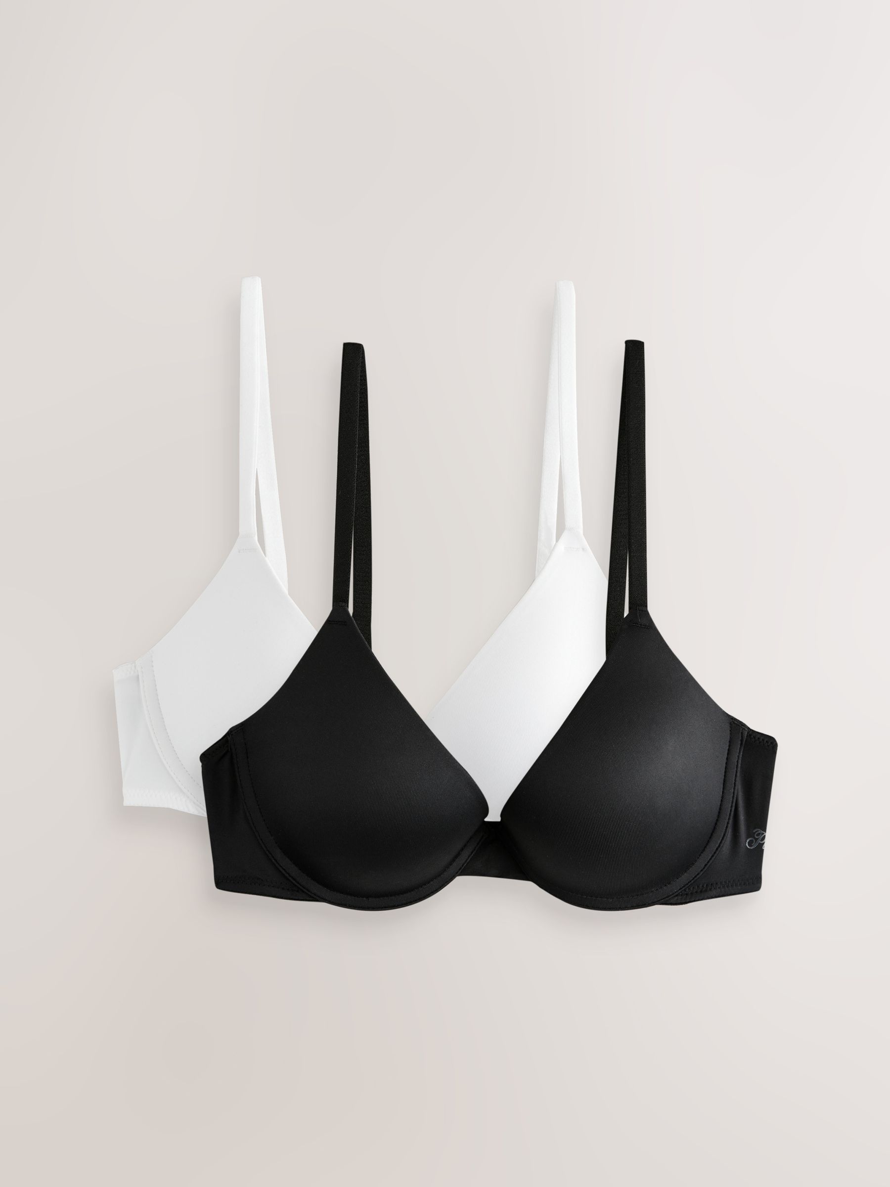 Black/White Push Up 2 Pack Bras - Image 1 of 6
