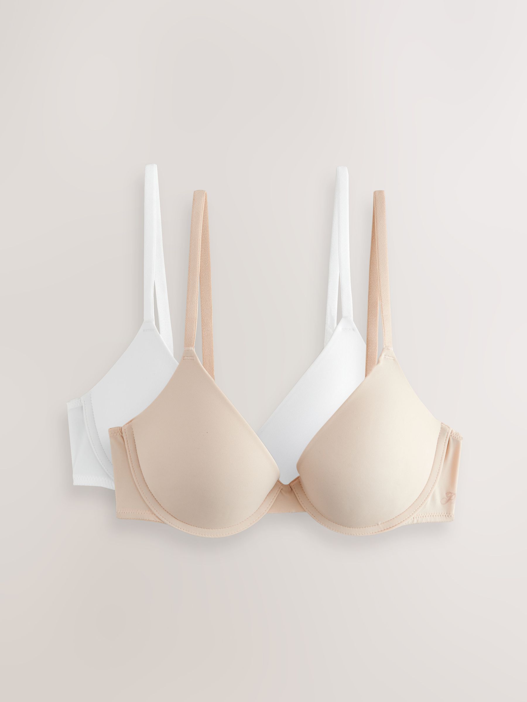 Marzipan Nude/White Push Up 2 Pack Bras - Image 1 of 6
