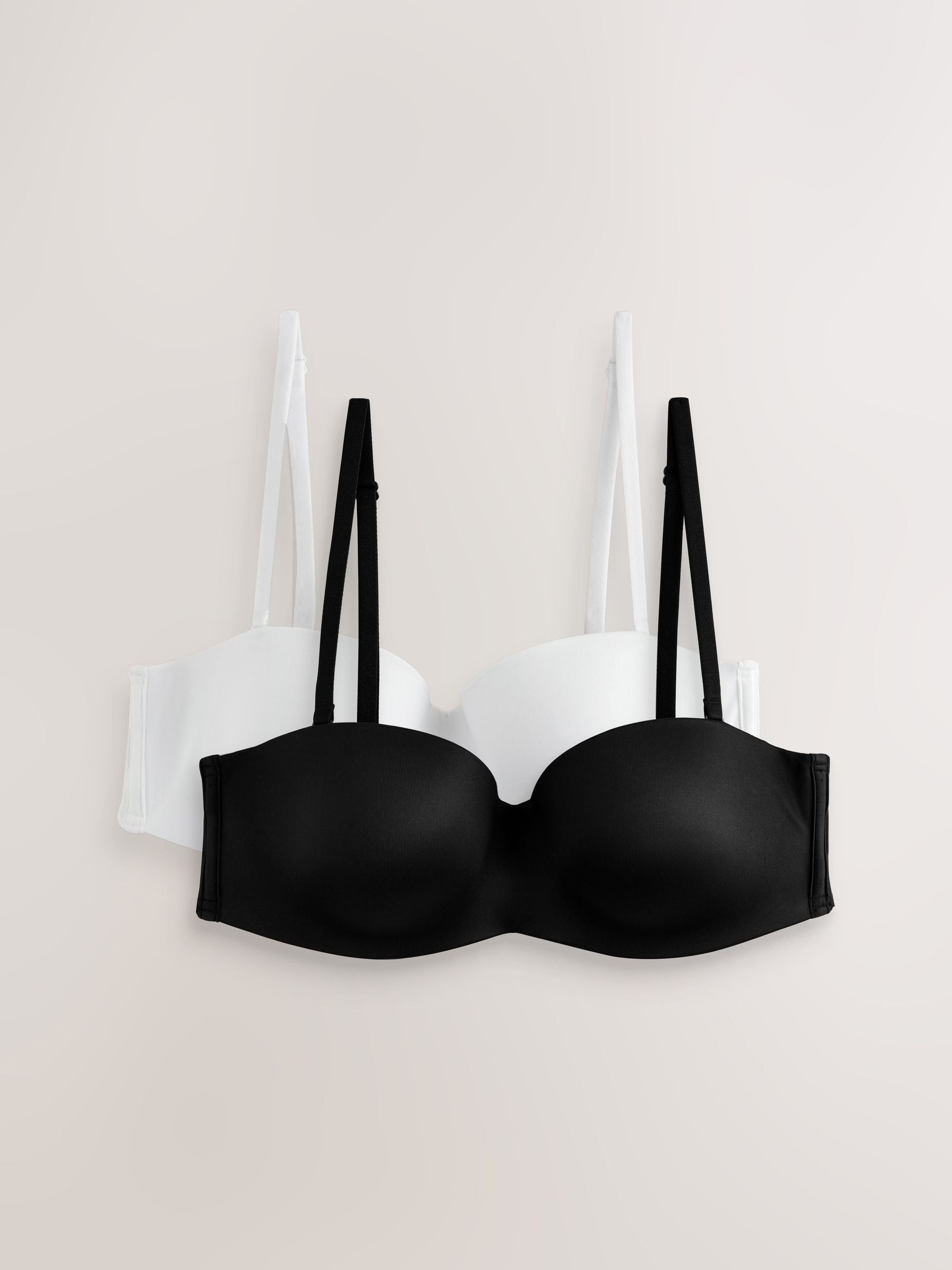 Black/White Strapless Multiway Push Up 2 Pack Bras - Image 1 of 6