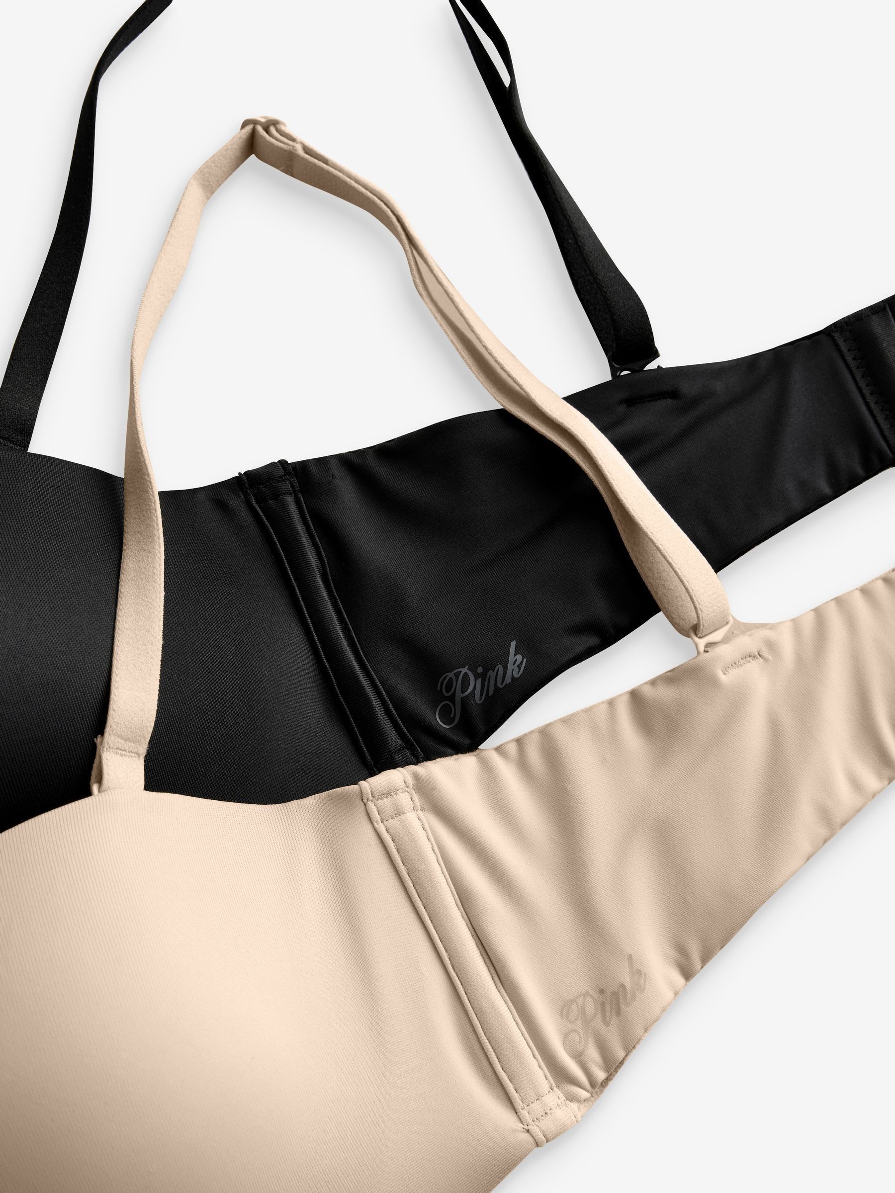 Marzipan Nude/Black Strapless Multiway Push Up 2 Pack Bras - Image 2 of 6