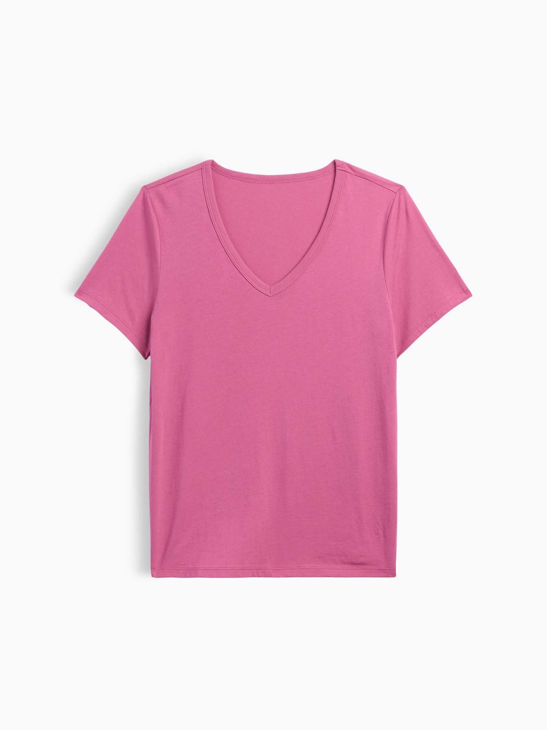 Bright Pink Favourite V-Neck Short Sleeve T-Shirt - Image 5 of 5